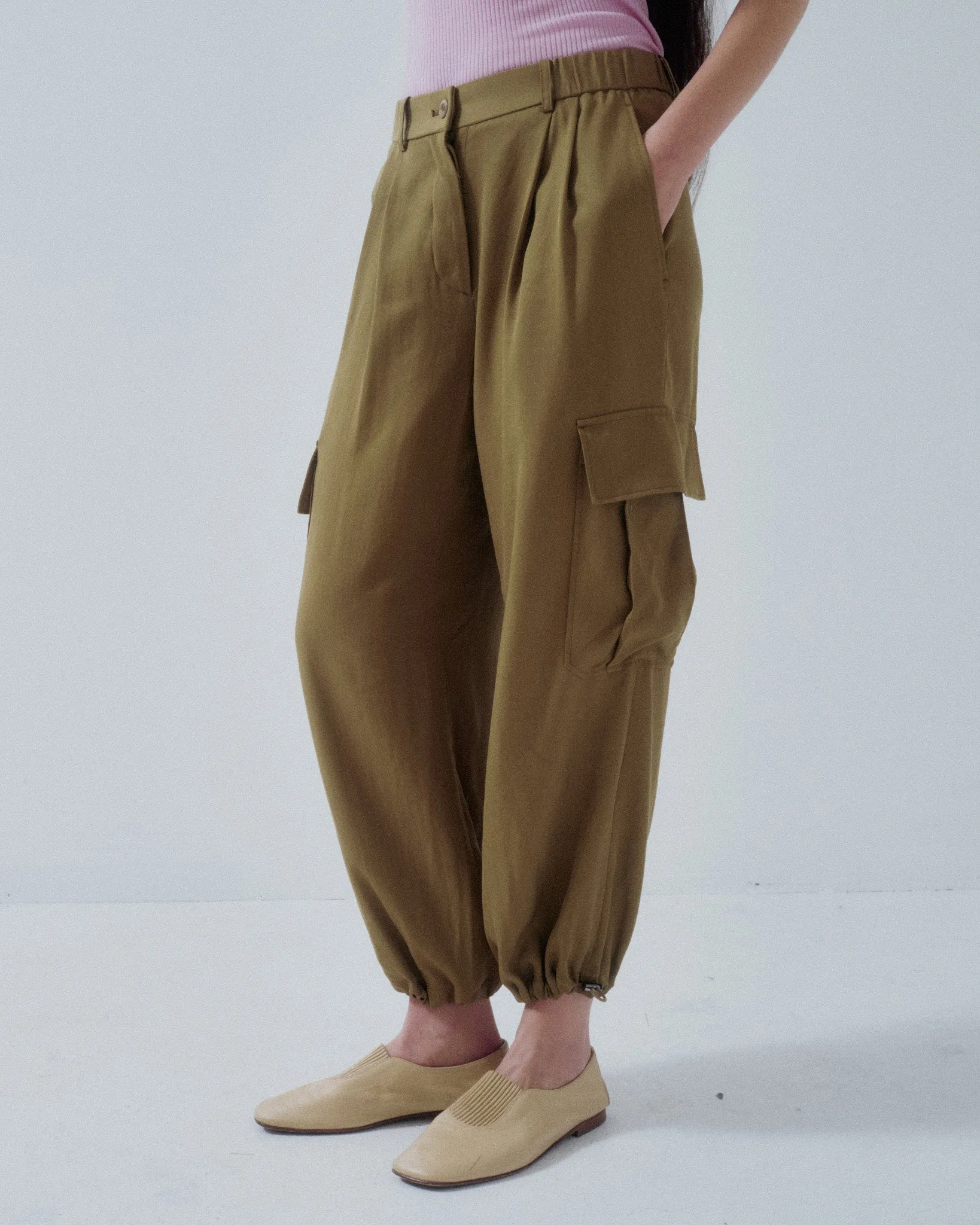 JP PRE BALLOON JOGGERS IN OAK sold by Sayaka Davis product image thumbnail 5