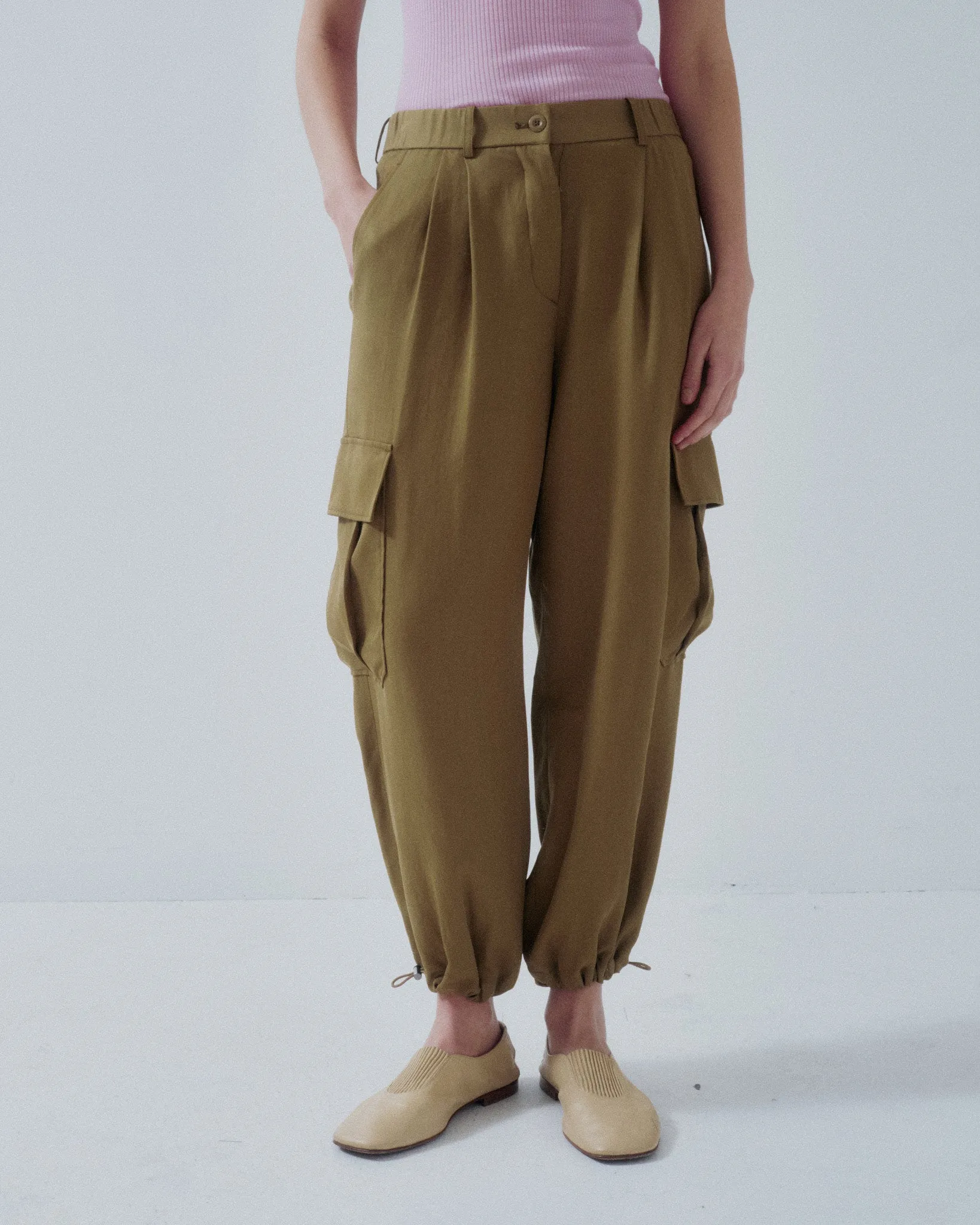 JP PRE BALLOON JOGGERS IN OAK sold by Sayaka Davis product image thumbnail 2