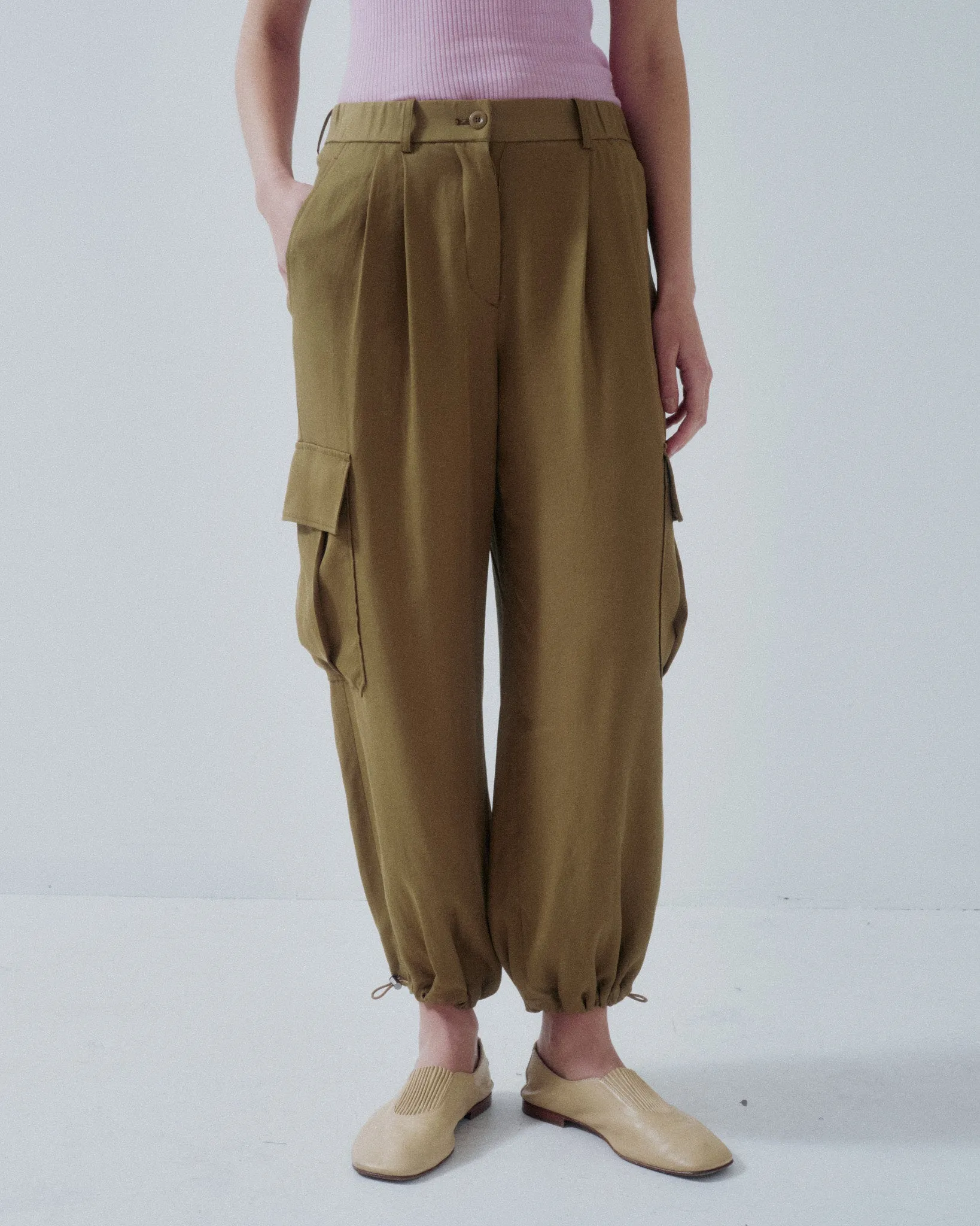 JP PRE BALLOON JOGGERS IN OAK sold by Sayaka Davis product image thumbnail 3