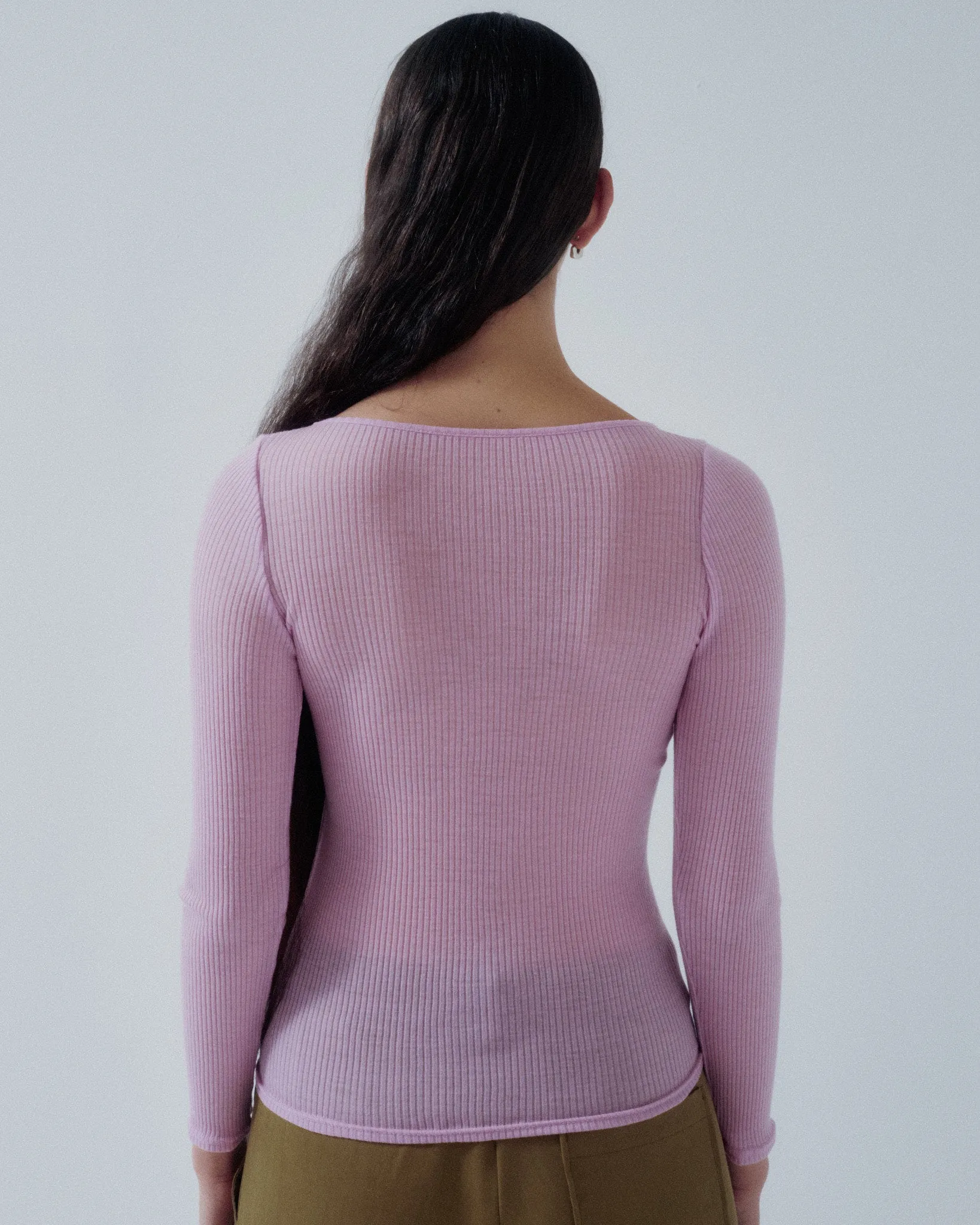 JP PRE CIRCULAR RIB CREWNECK IN ORCHID sold by Sayaka Davis product image thumbnail 3
