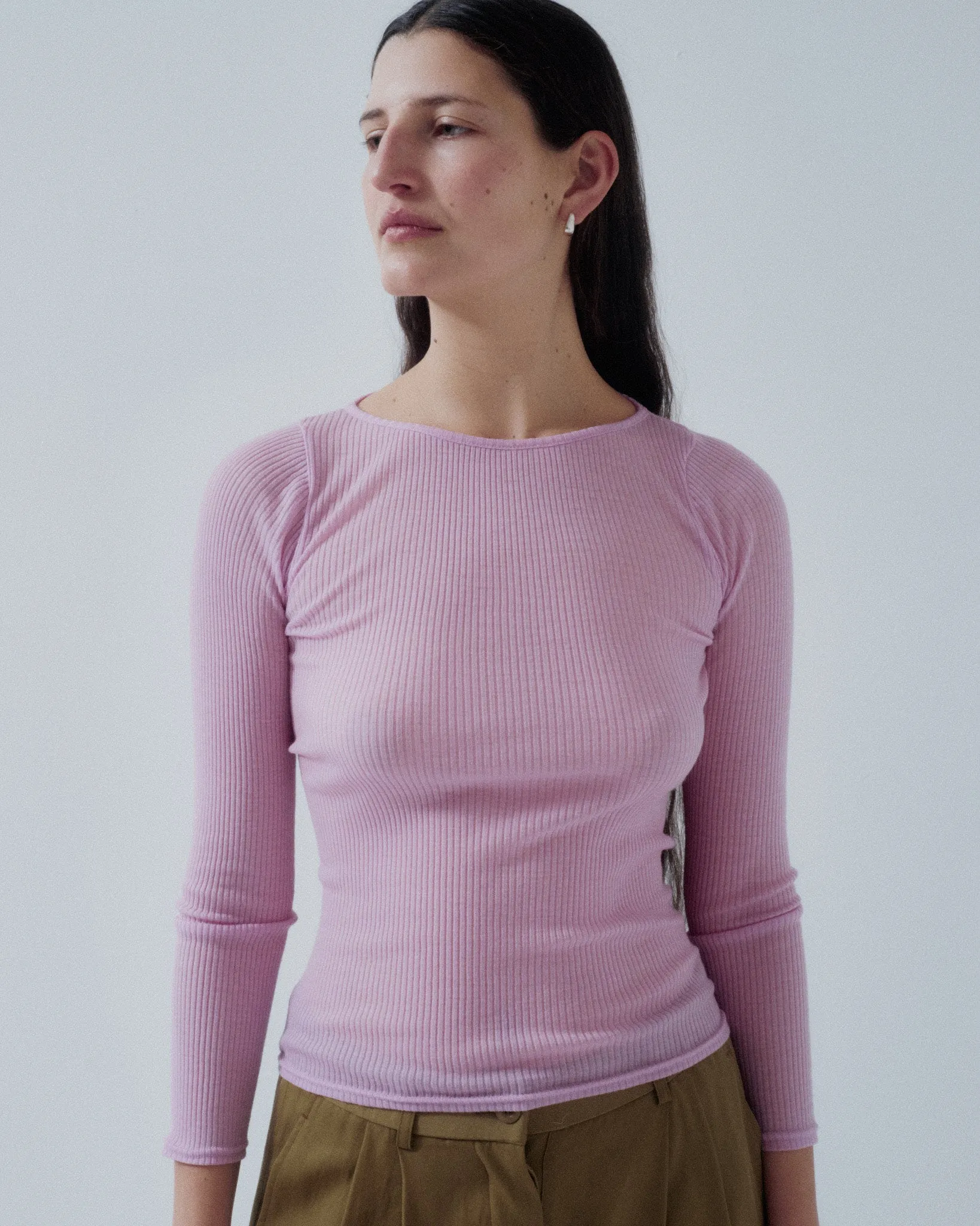 JP PRE CIRCULAR RIB CREWNECK IN ORCHID sold by Sayaka Davis product image thumbnail 4