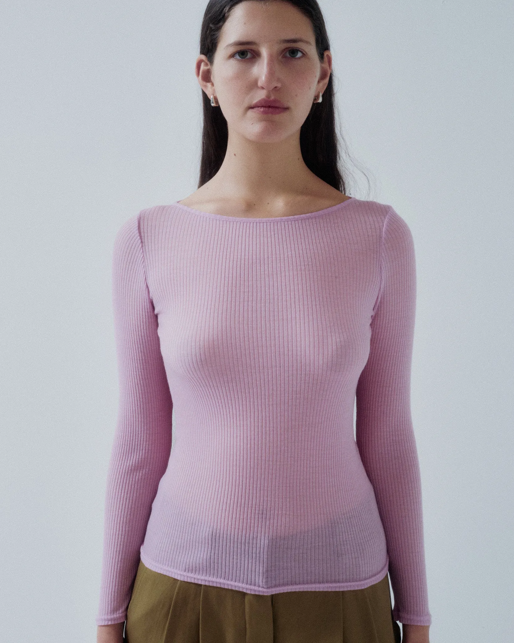 JP PRE CIRCULAR RIB CREWNECK IN ORCHID sold by Sayaka Davis product image thumbnail 5