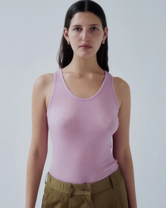 JP PRE CIRCULAR RIB TANK IN ORCHID made by Sayaka Davis