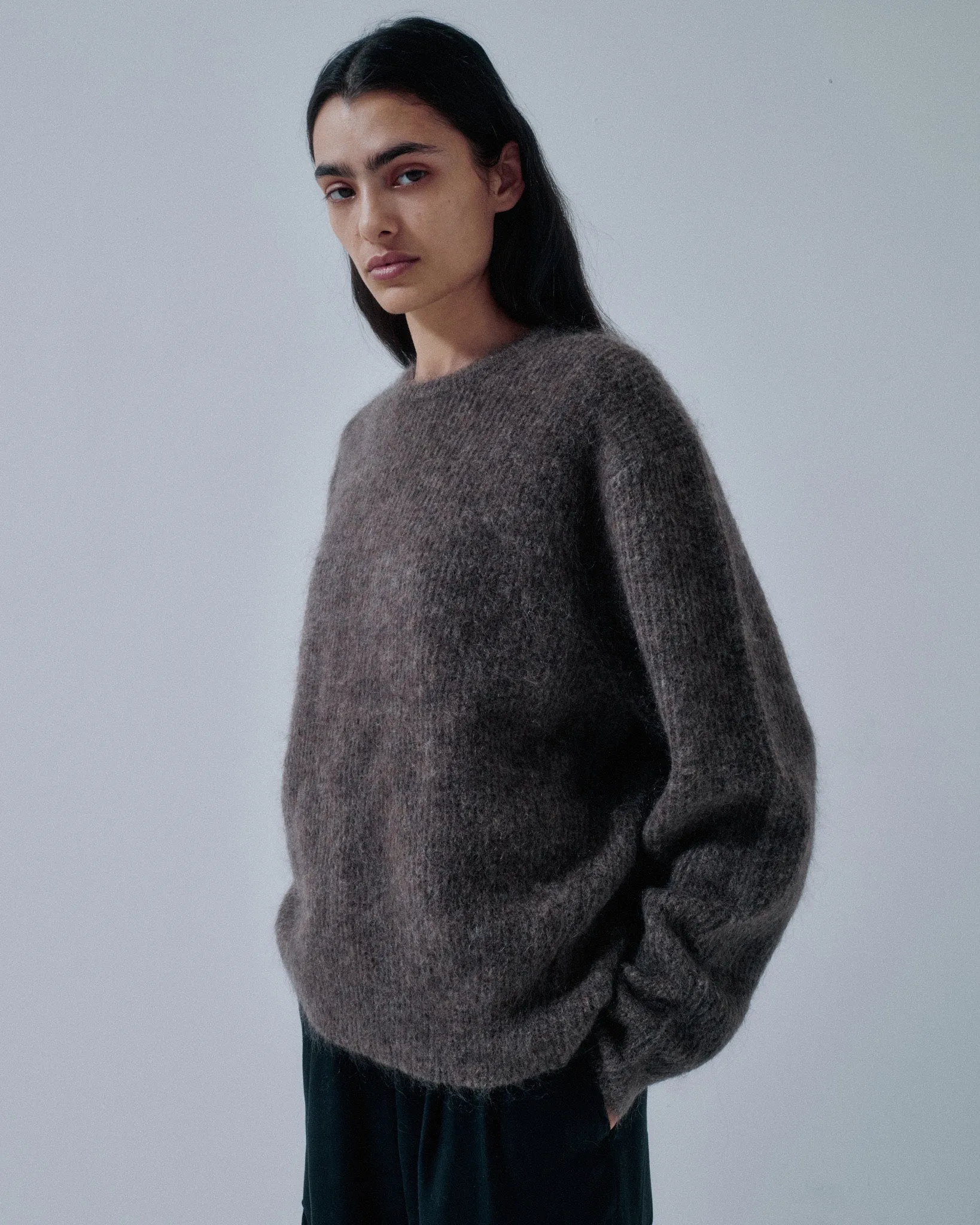 JP PRE MOHAIR PULLOVER IN ASH BROWN sold by Sayaka Davis product image thumbnail 4