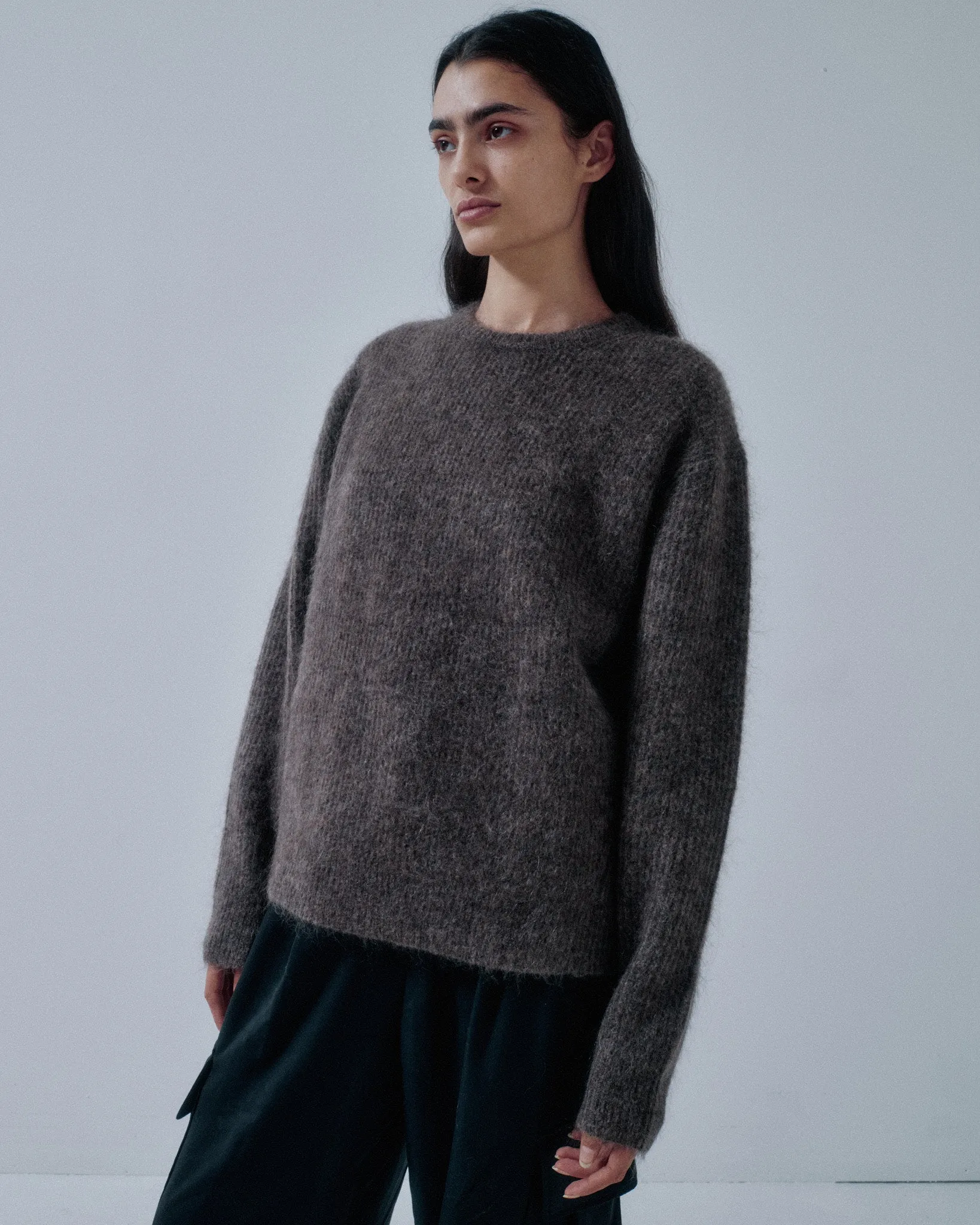 JP PRE MOHAIR PULLOVER IN ASH BROWN sold by Sayaka Davis product image thumbnail 3