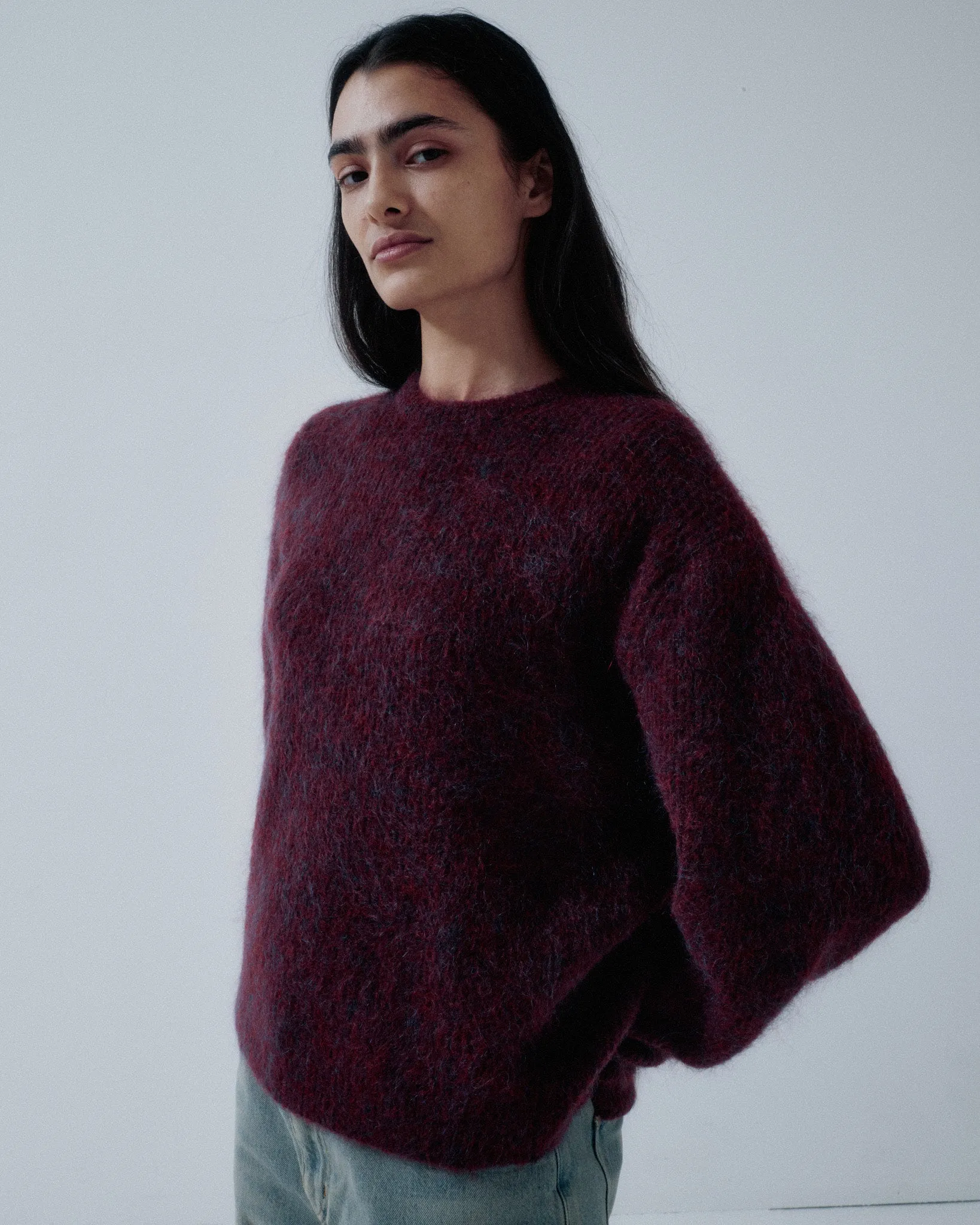 JP PRE MOHAIR PULLOVER IN MULBERRY sold by Sayaka Davis product image thumbnail 3