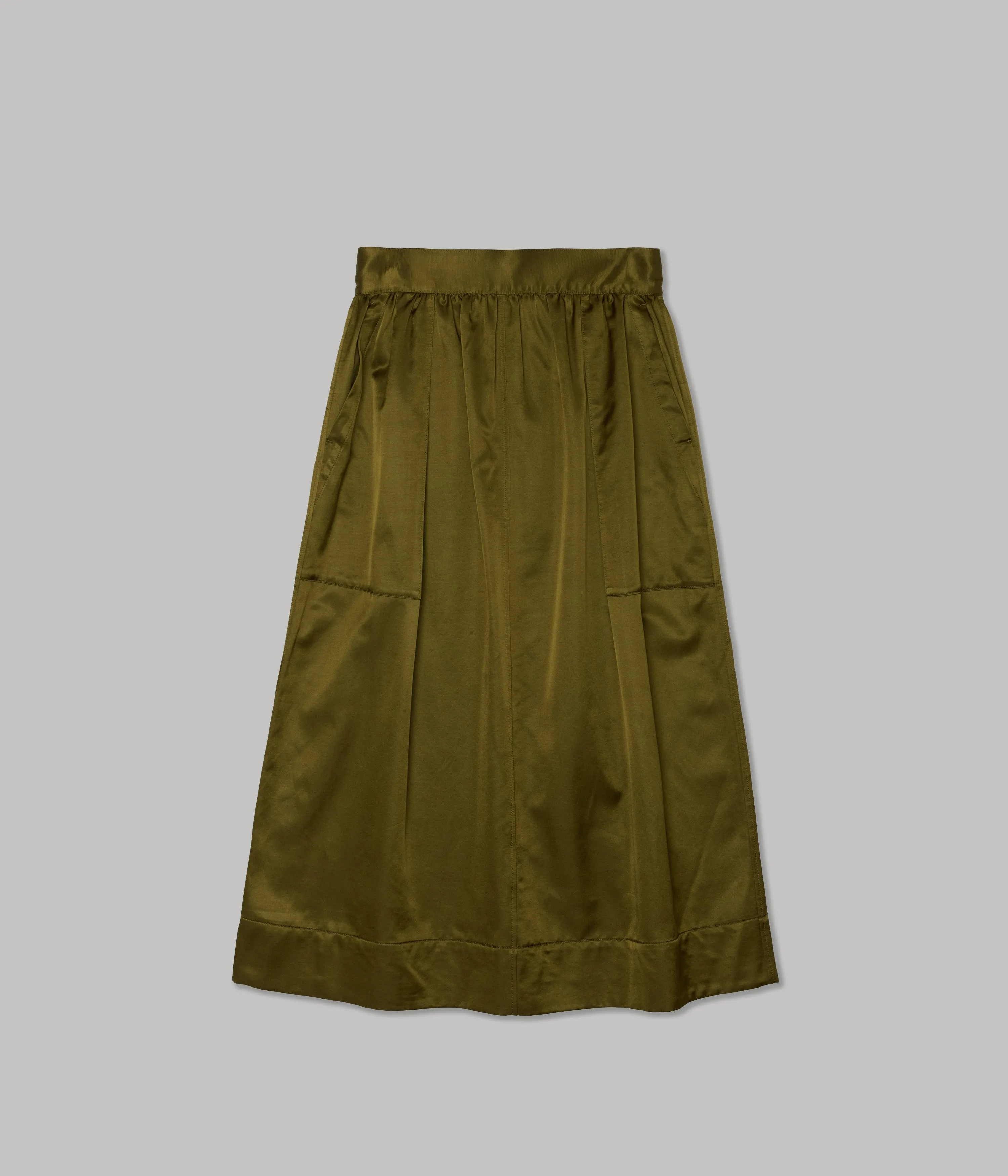 JP PRE PULL-ON SKIRT IN OLIVE sold by Sayaka Davis