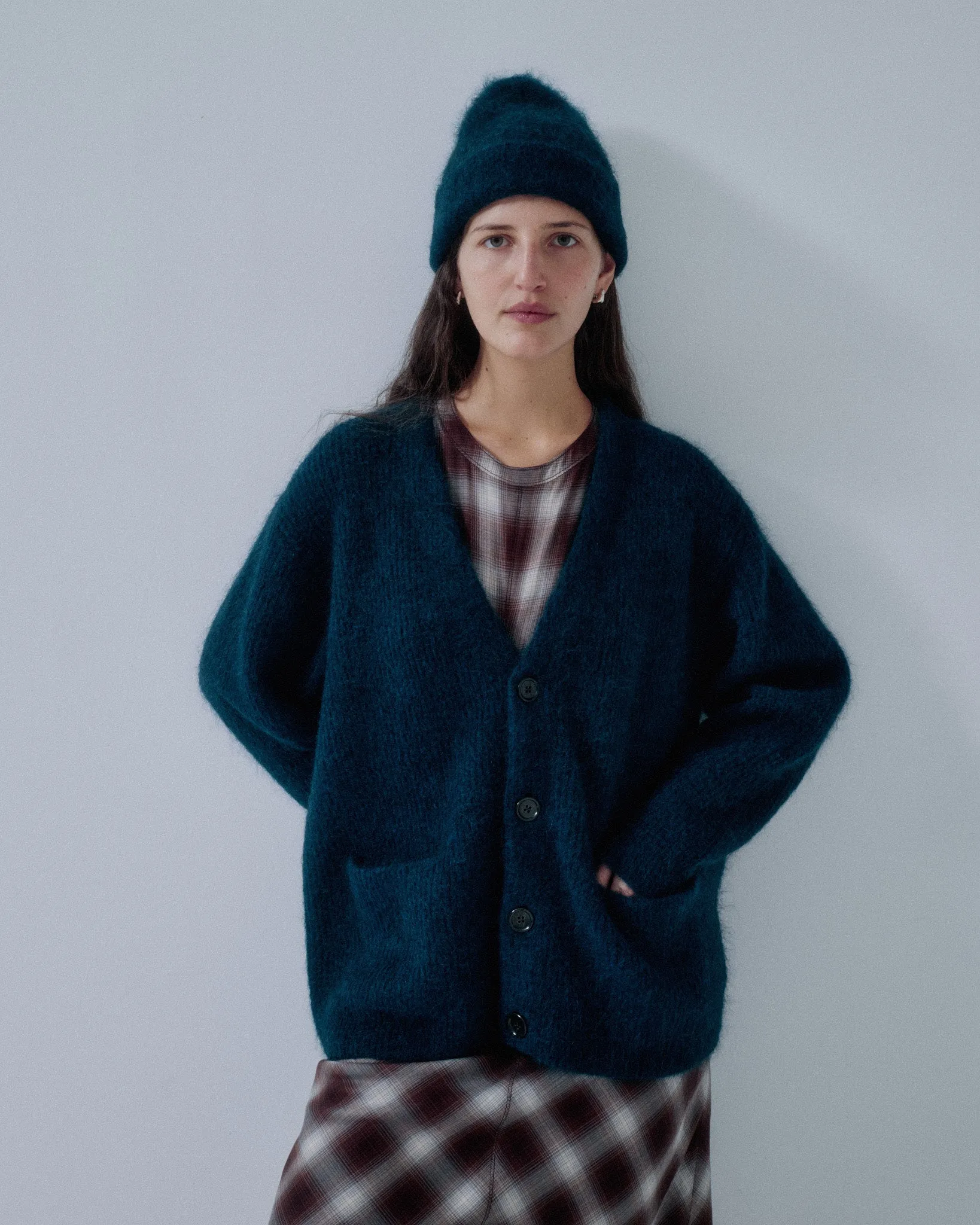 JP PRE MOHAIR CARDIGAN IN MIDNIGHT BLUE sold by Sayaka Davis product image thumbnail 2