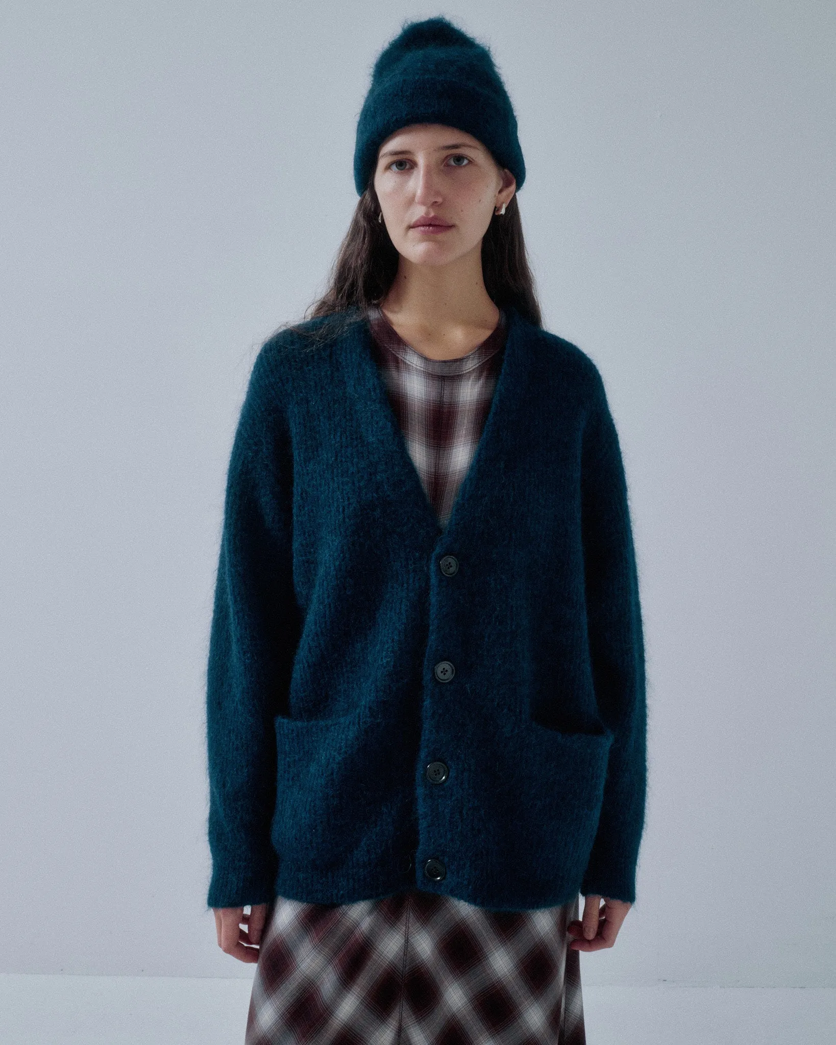 JP PRE MOHAIR CARDIGAN IN MIDNIGHT BLUE sold by Sayaka Davis product image thumbnail 5