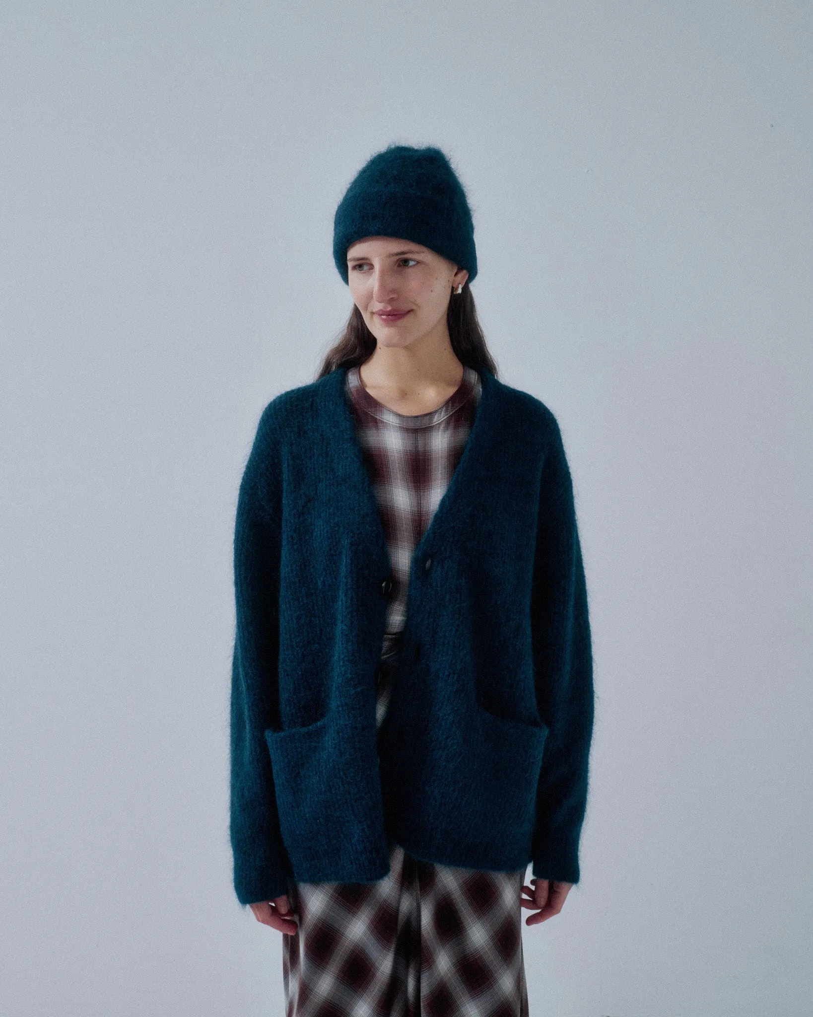 JP PRE MOHAIR CARDIGAN IN MIDNIGHT BLUE sold by Sayaka Davis product image thumbnail 3