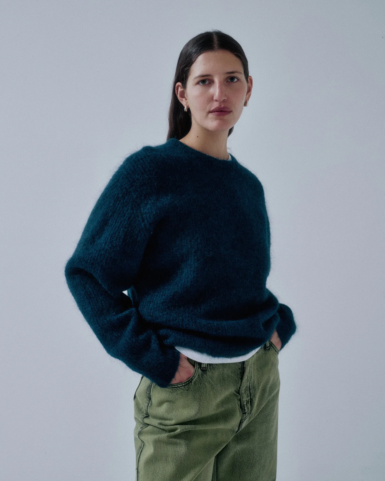 JP PRE MOHAIR PULLOVER IN MIDNIGHT BLUE sold by Sayaka Davis product image thumbnail 2