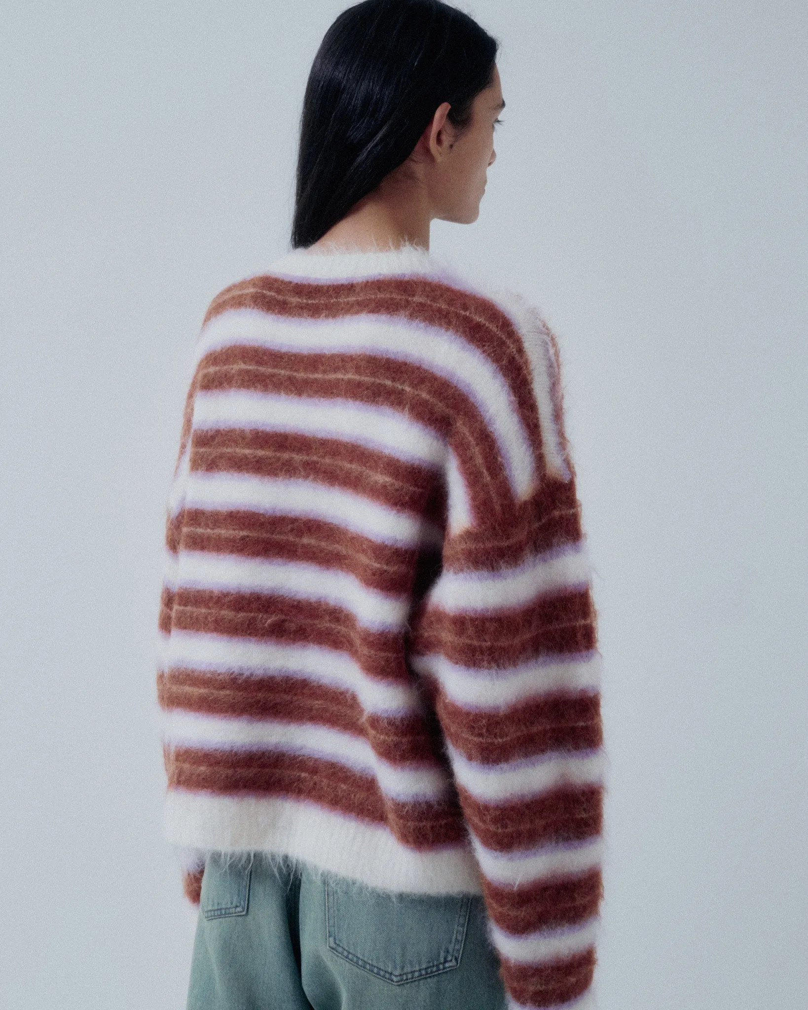 JP PRE FUZZY STRIPED SWEATER IN STRIPES sold by Sayaka Davis product image thumbnail 3