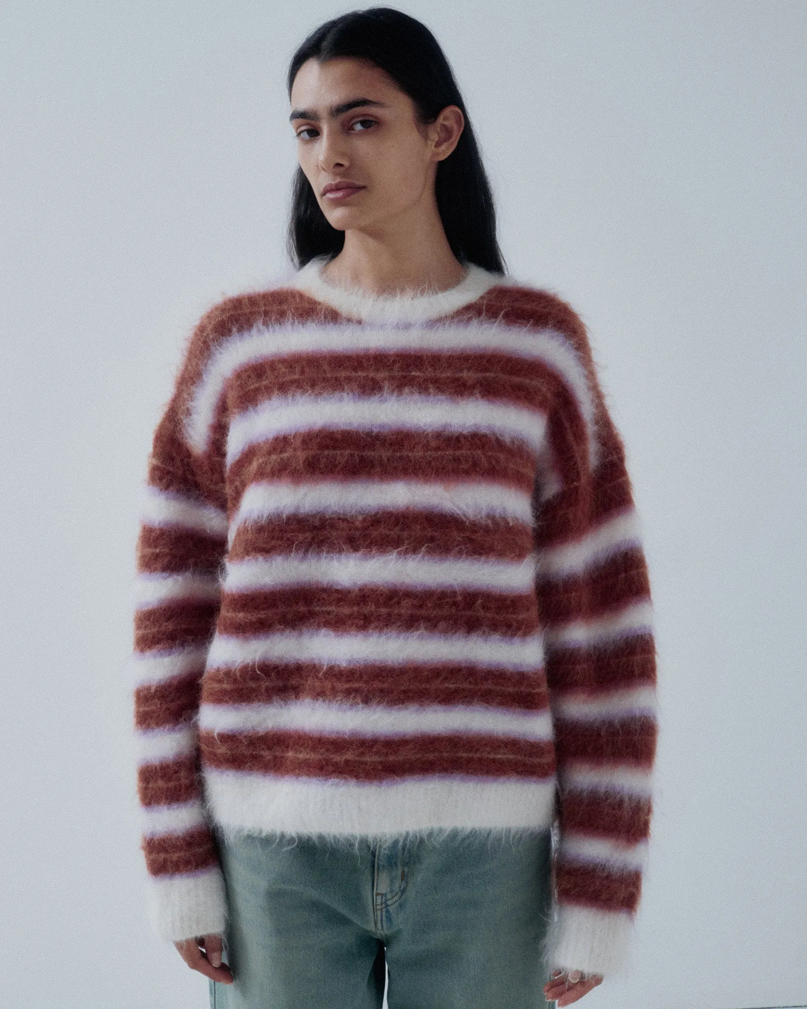 JP PRE FUZZY STRIPED SWEATER IN STRIPES sold by Sayaka Davis product image thumbnail 5