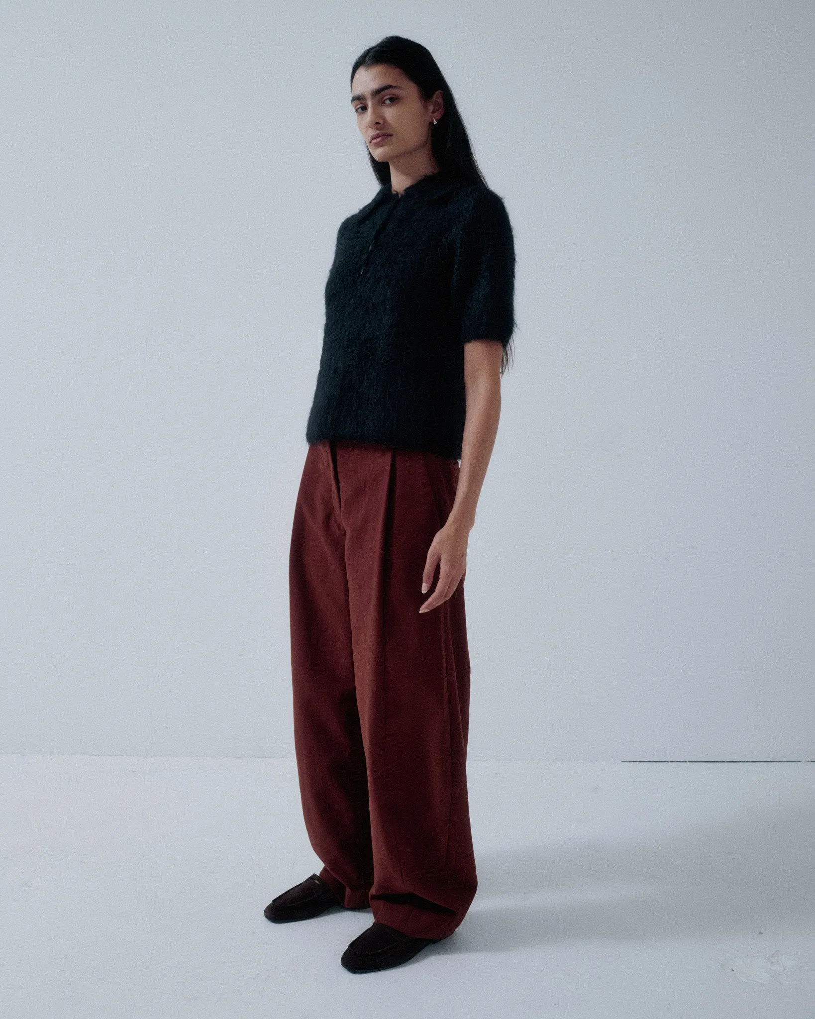 JP PRE COMPACT KNIT POLO IN BLACK sold by Sayaka Davis product image thumbnail 3