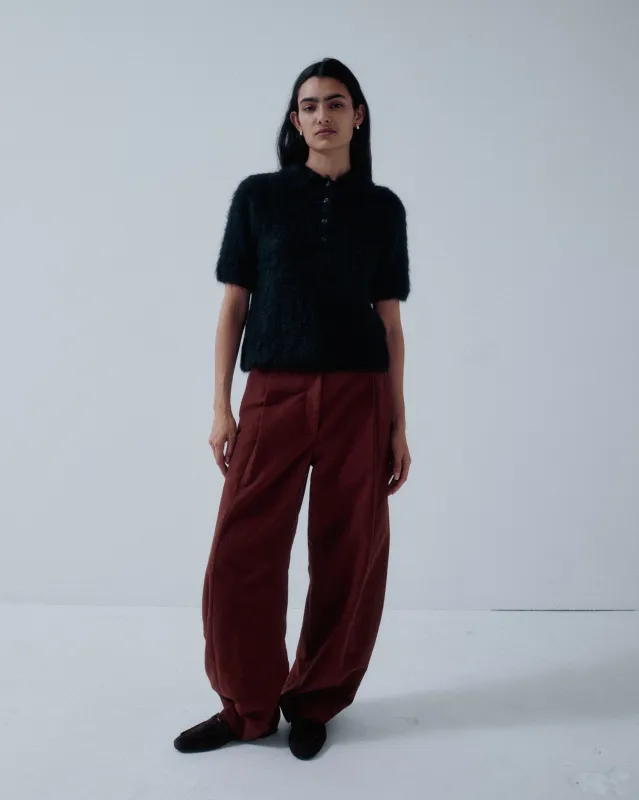 JP PRE COMPACT KNIT POLO IN BLACK sold by Sayaka Davis