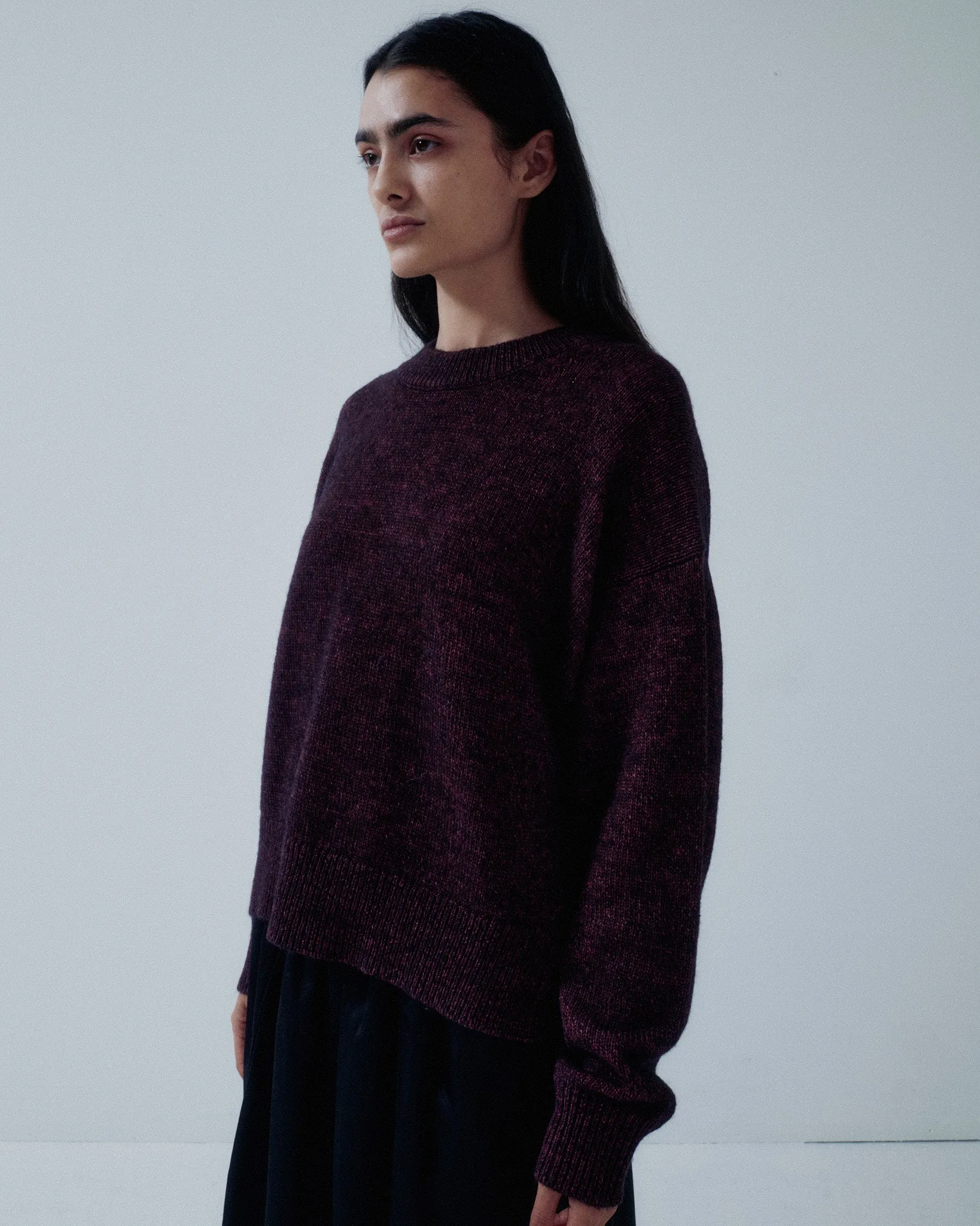 JP PRE TWEED YARN PULLOVER IN SPECKLED PURPLE sold by Sayaka Davis product image thumbnail 4