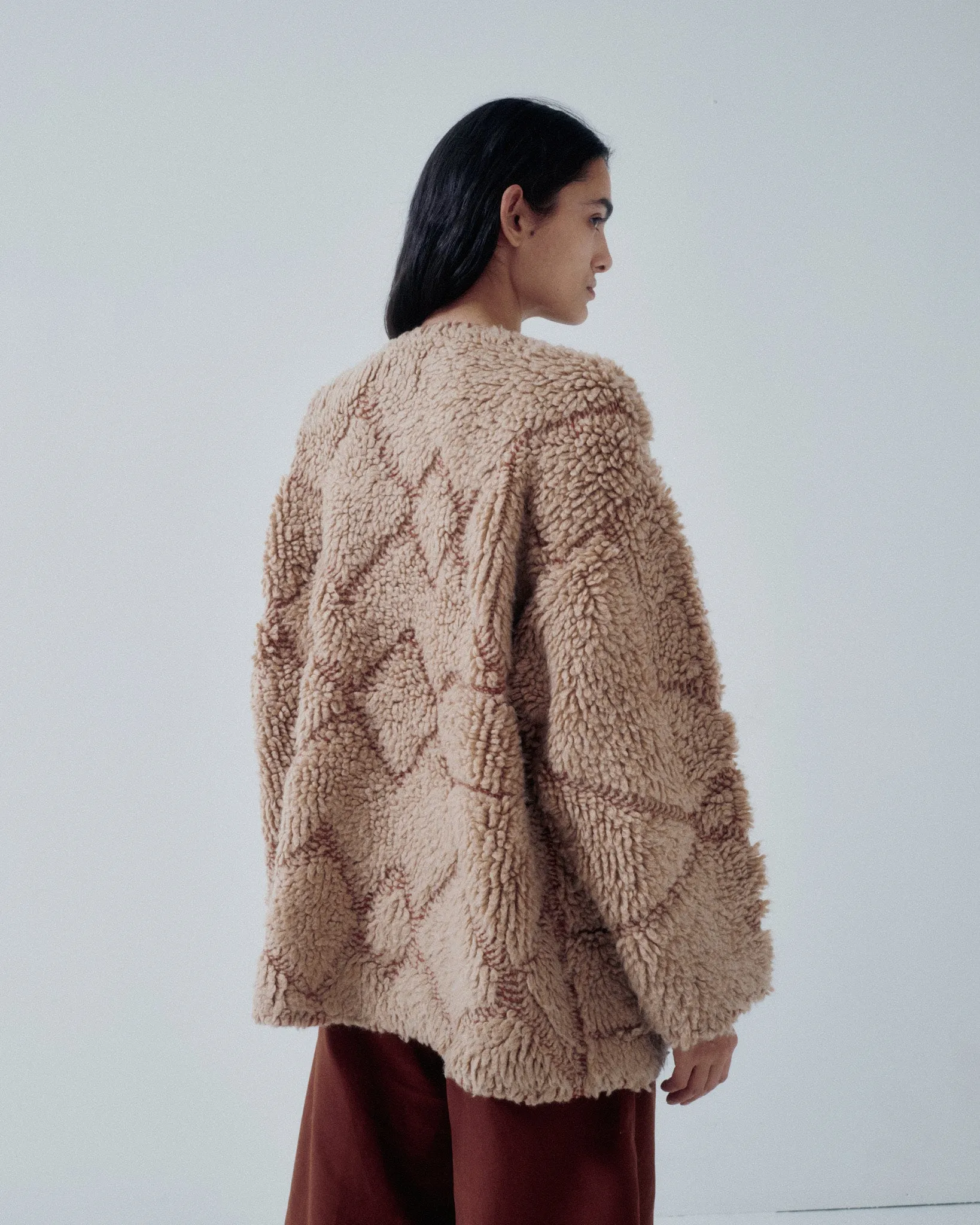 JP PRE PILE JACQUARD COAT IN GINGER sold by Sayaka Davis product image thumbnail 5