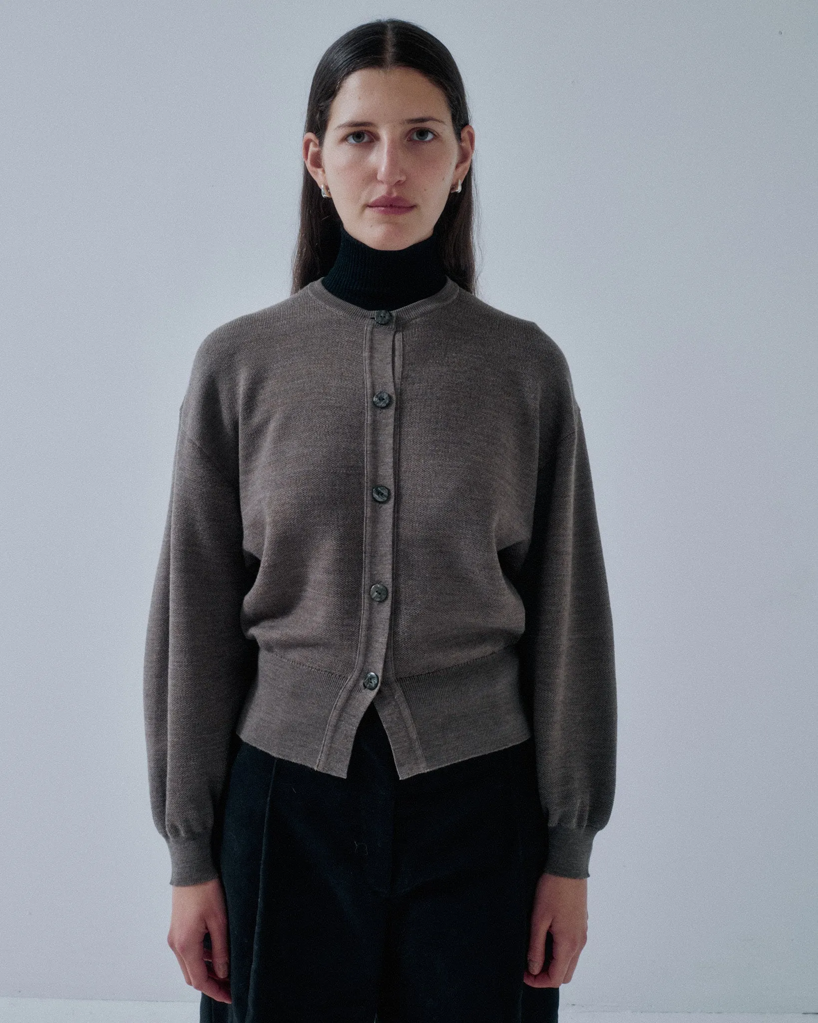 JP PRE CREWNECK CARDIGAN IN OATMEAL sold by Sayaka Davis product image thumbnail 2