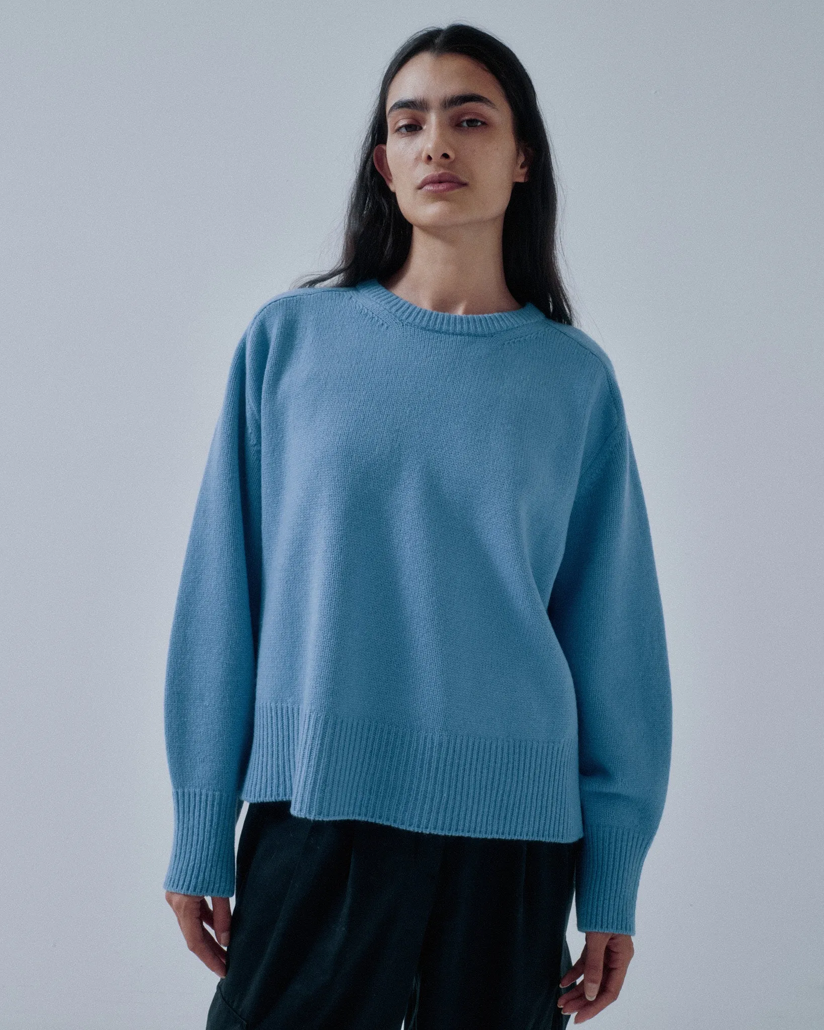 JP PRE BALLOON SLEEVE PULLOVER IN AZURE sold by Sayaka Davis