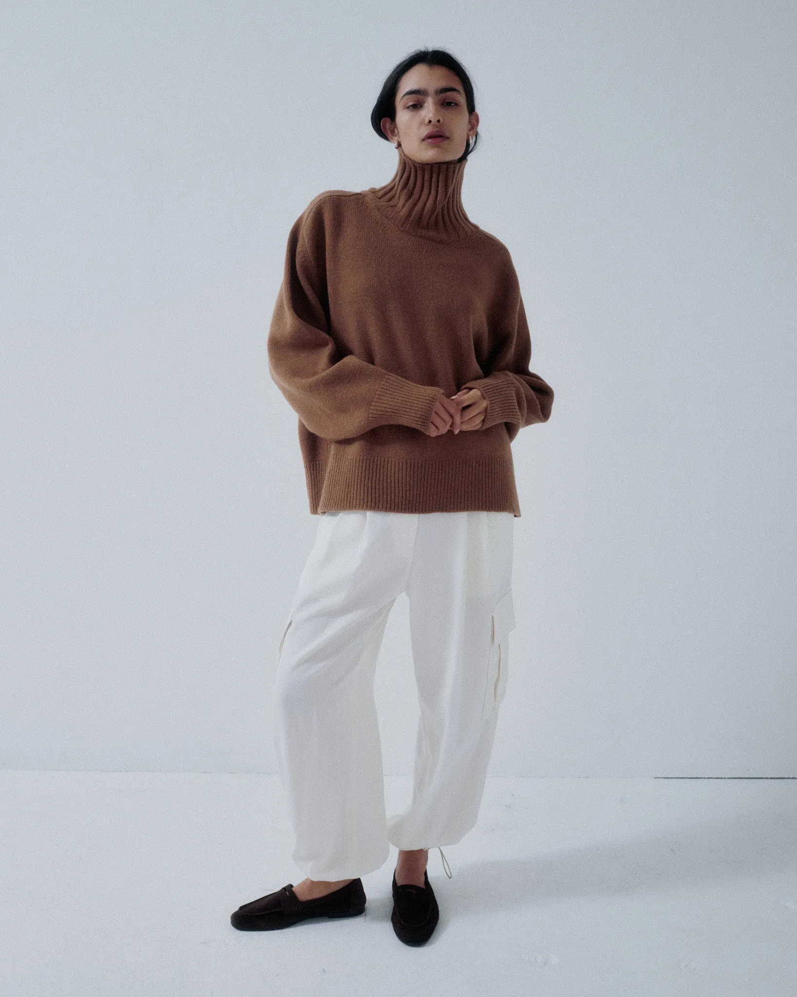 JP PRE HIGHCOLLAR SWEATER IN LATTE sold by Sayaka Davis