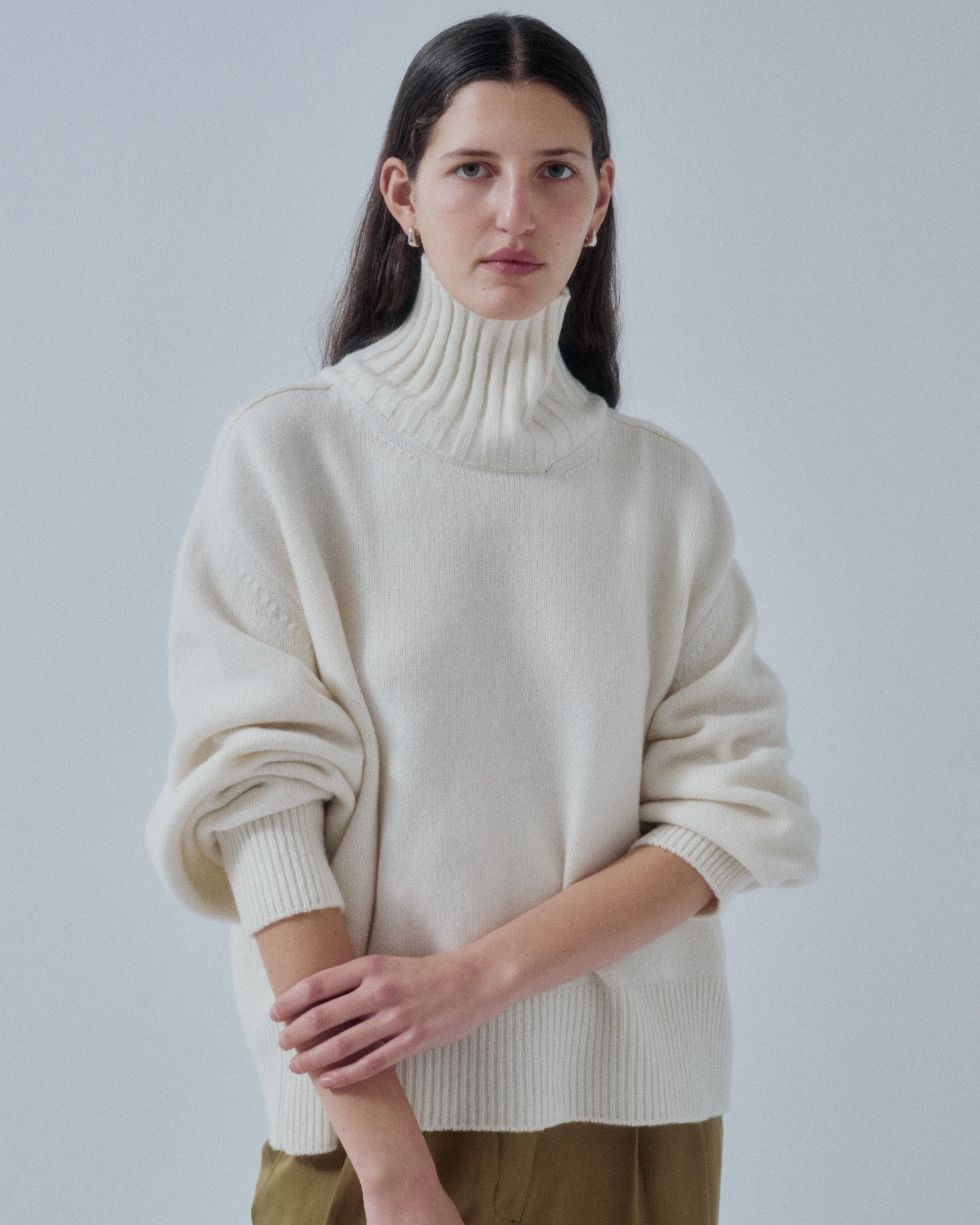 JP PRE HIGHCOLLAR SWEATER IN OFF WHITE sold by Sayaka Davis