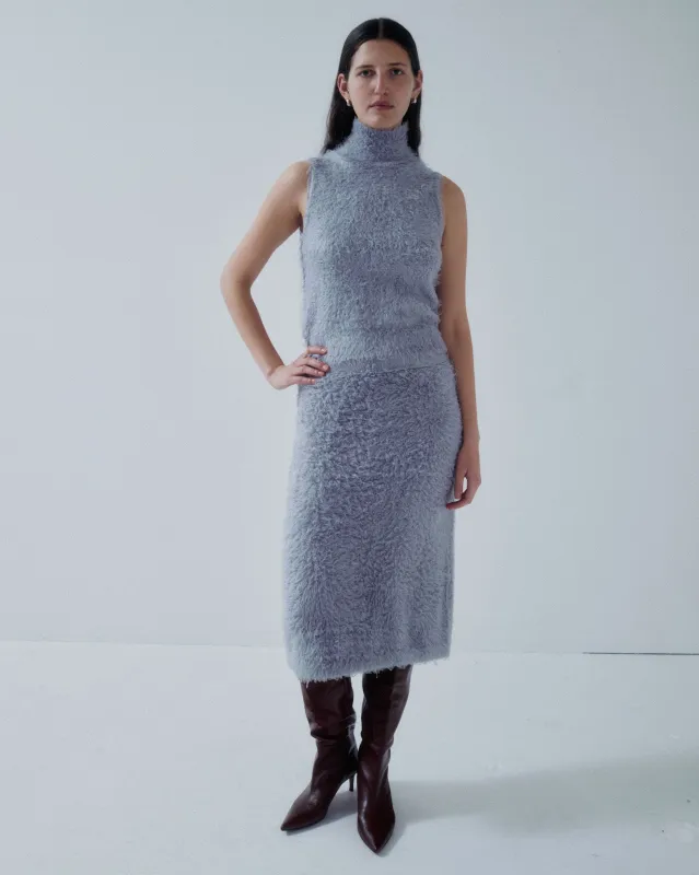 JP PRE SLEEVELESS HIGHNECK IN SILVER made by Sayaka Davis