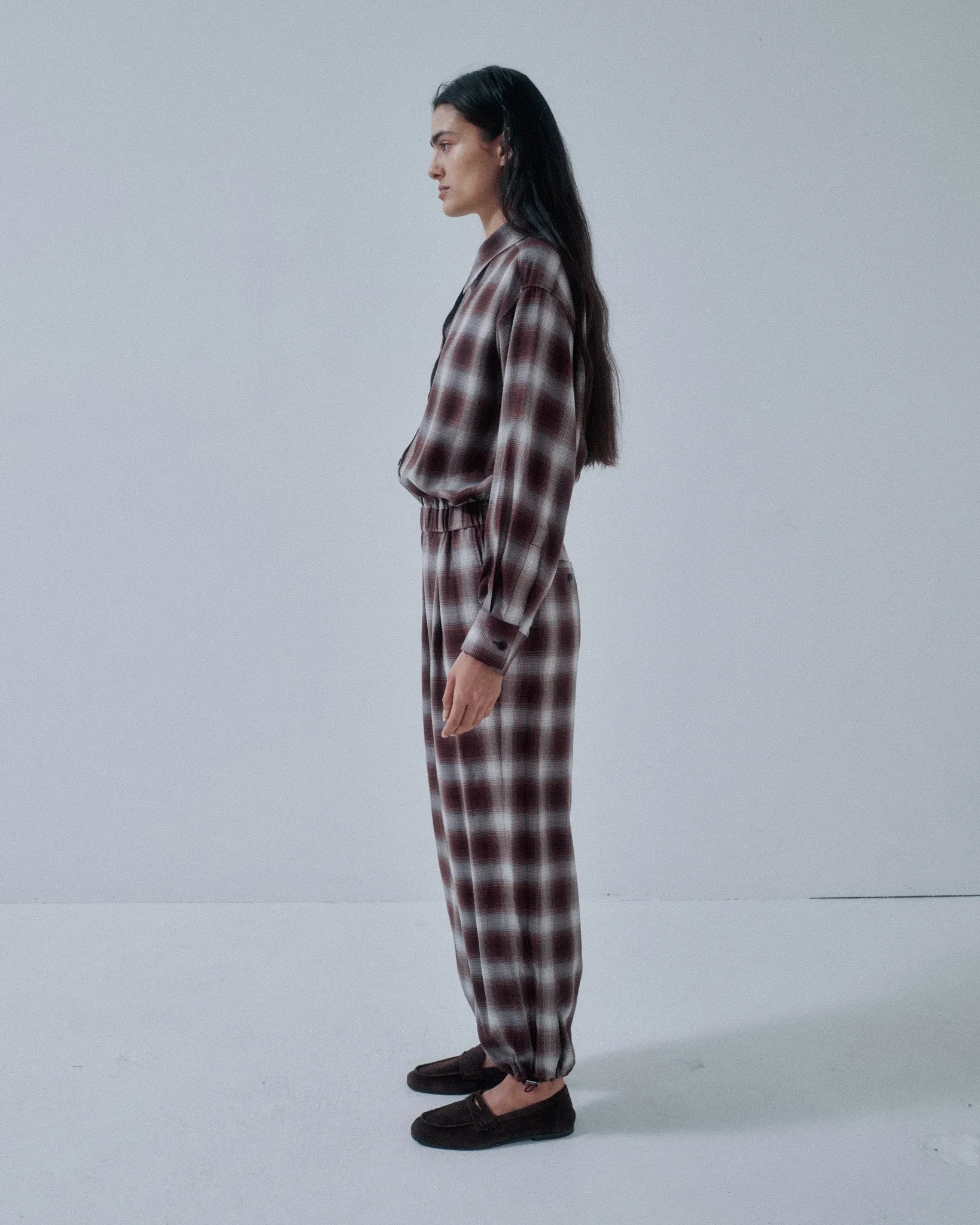 JP PRE BALLOON-LEG JUMPSUIT IN PLAID sold by Sayaka Davis product image thumbnail 3