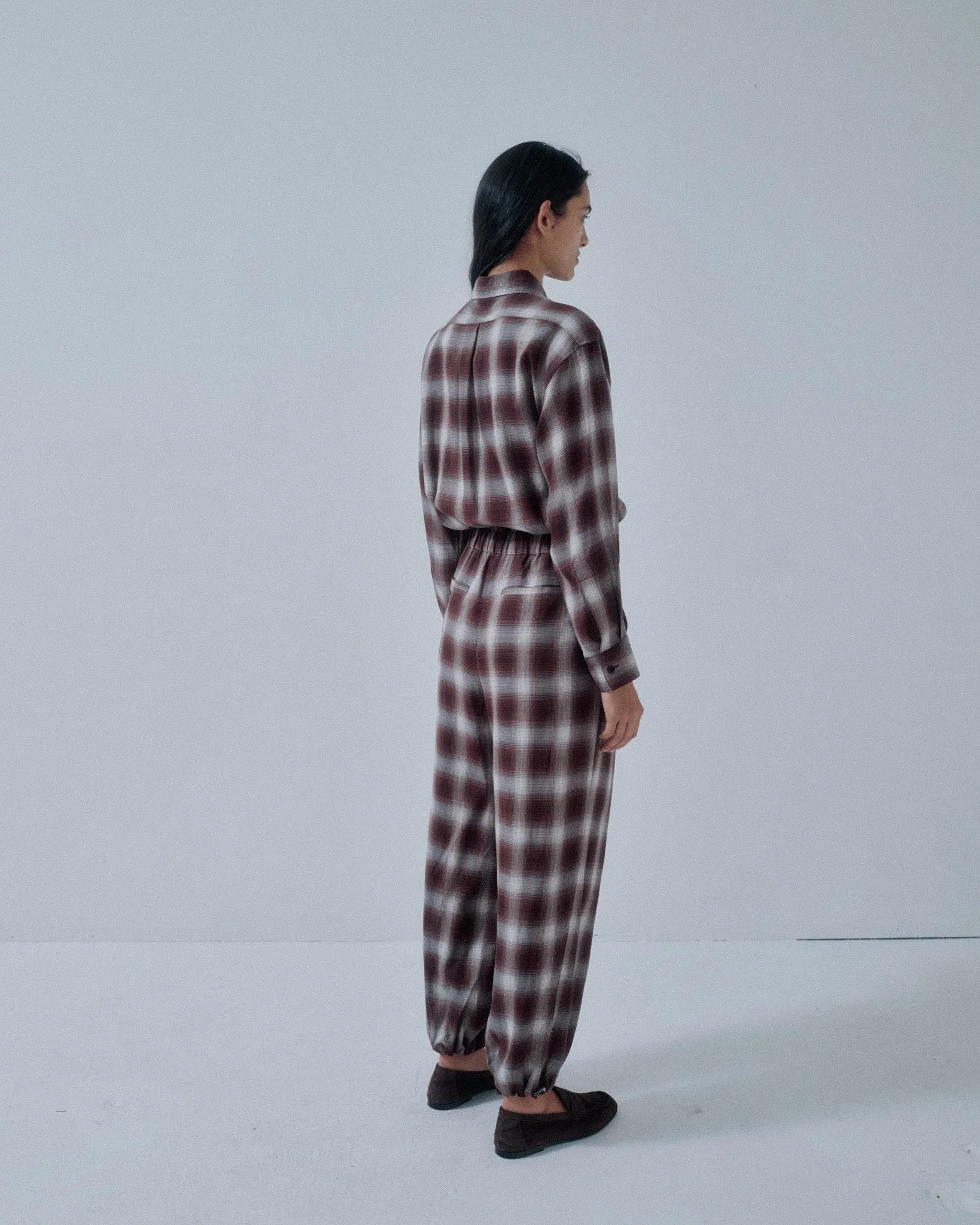 JP PRE BALLOON-LEG JUMPSUIT IN PLAID sold by Sayaka Davis product image thumbnail 4