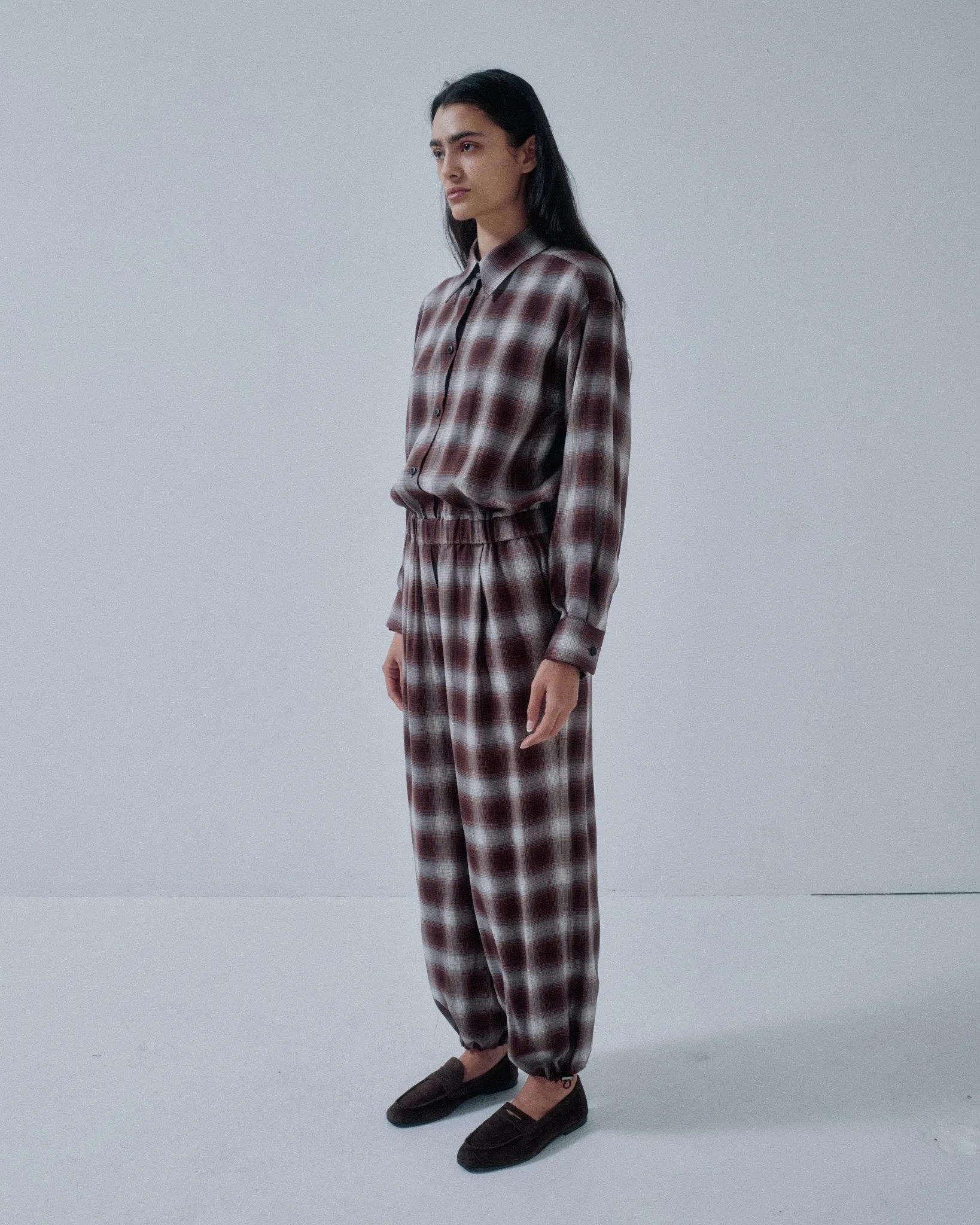 JP PRE BALLOON-LEG JUMPSUIT IN PLAID sold by Sayaka Davis product image thumbnail 2