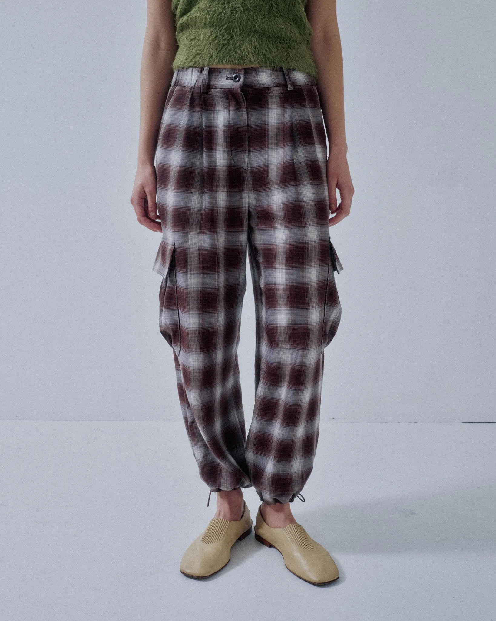 JP PRE BALLOON JOGGERS IN PLAID sold by Sayaka Davis product image thumbnail 4