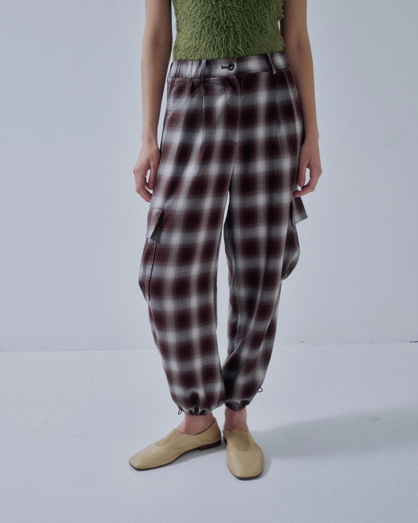 JP PRE BALLOON JOGGERS IN PLAID sold by Sayaka Davis product image thumbnail 2