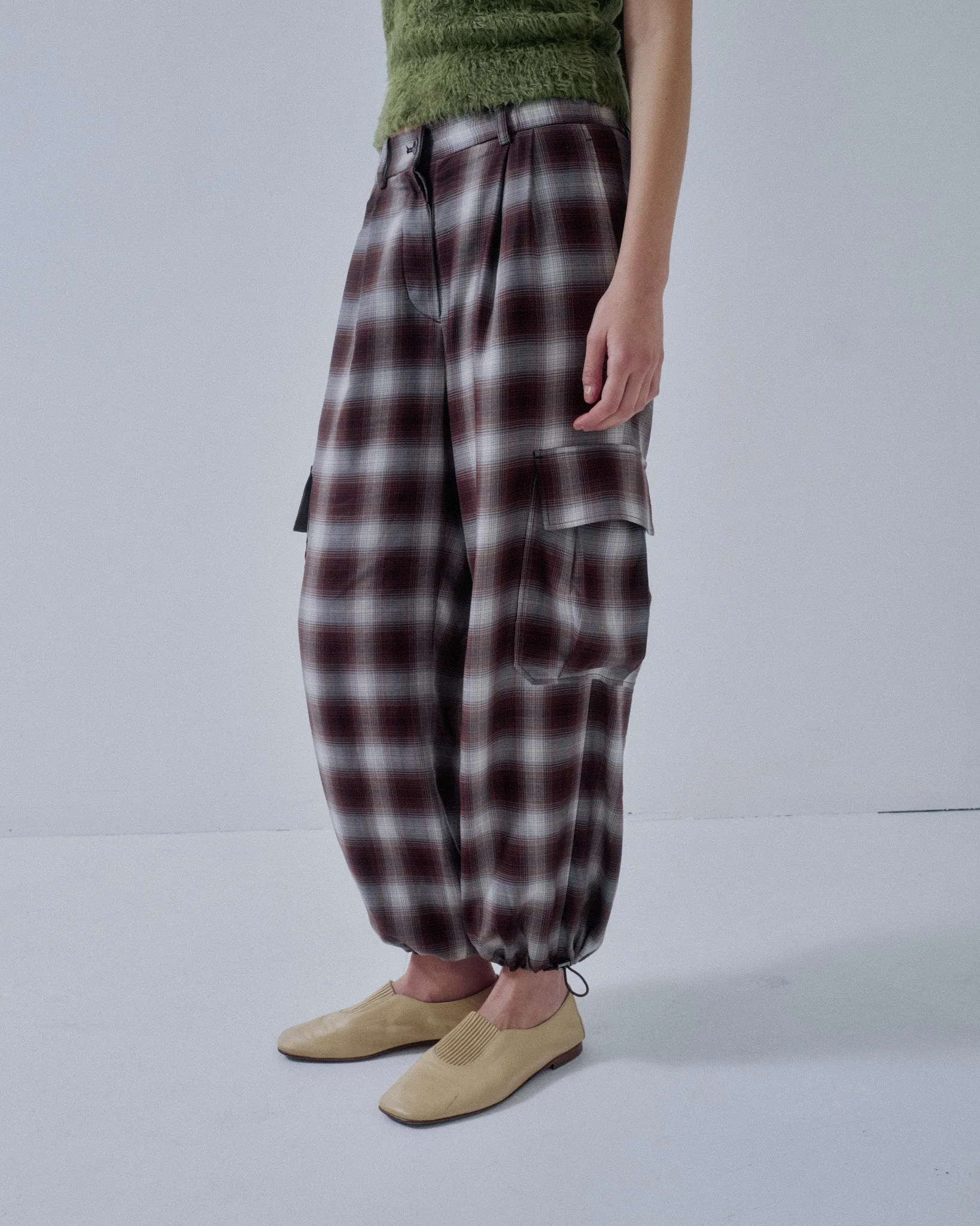 JP PRE BALLOON JOGGERS IN PLAID sold by Sayaka Davis product image thumbnail 3