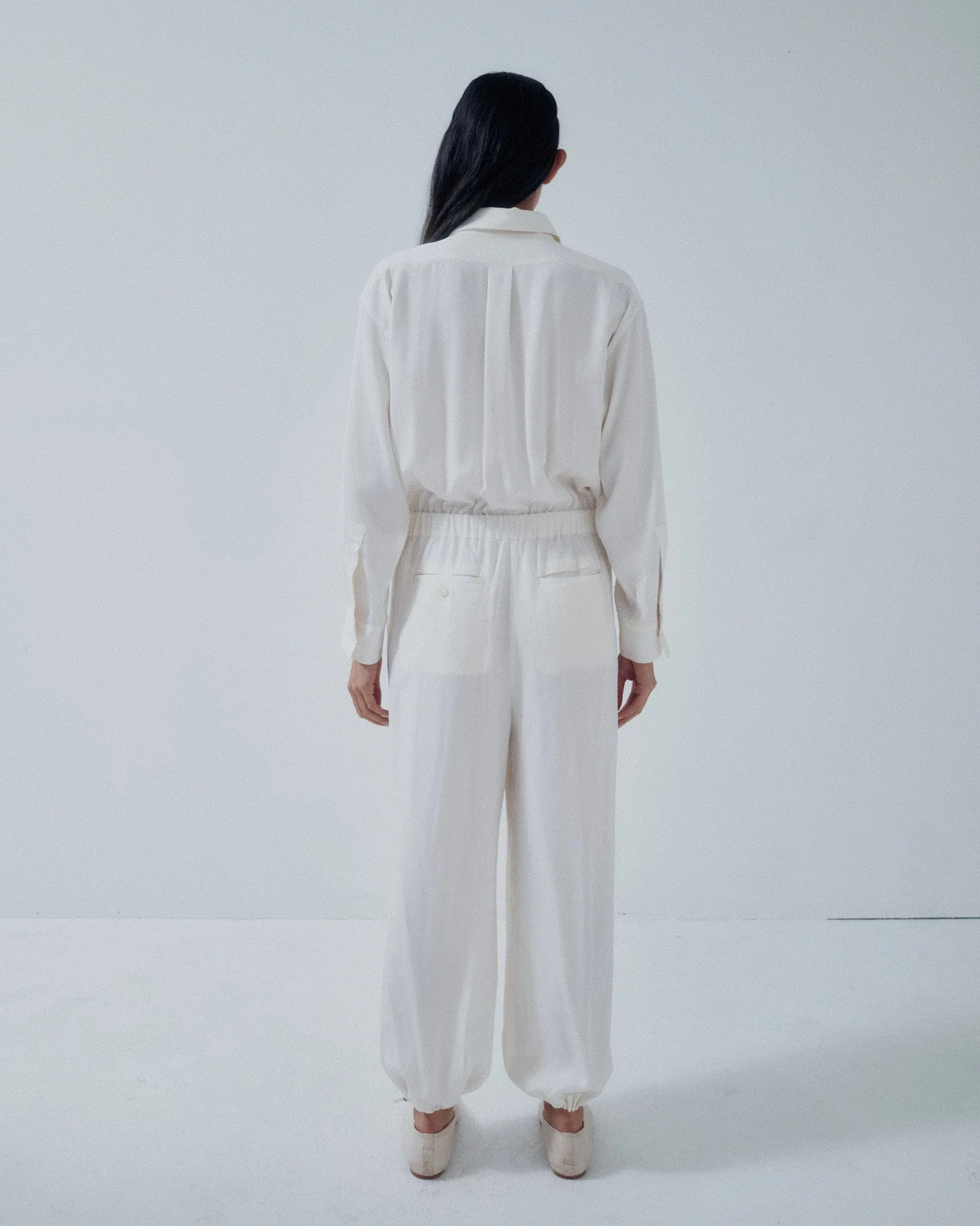 JP PRE BALLOON-LEG JUMPSUIT IN IVORY sold by Sayaka Davis product image thumbnail 5