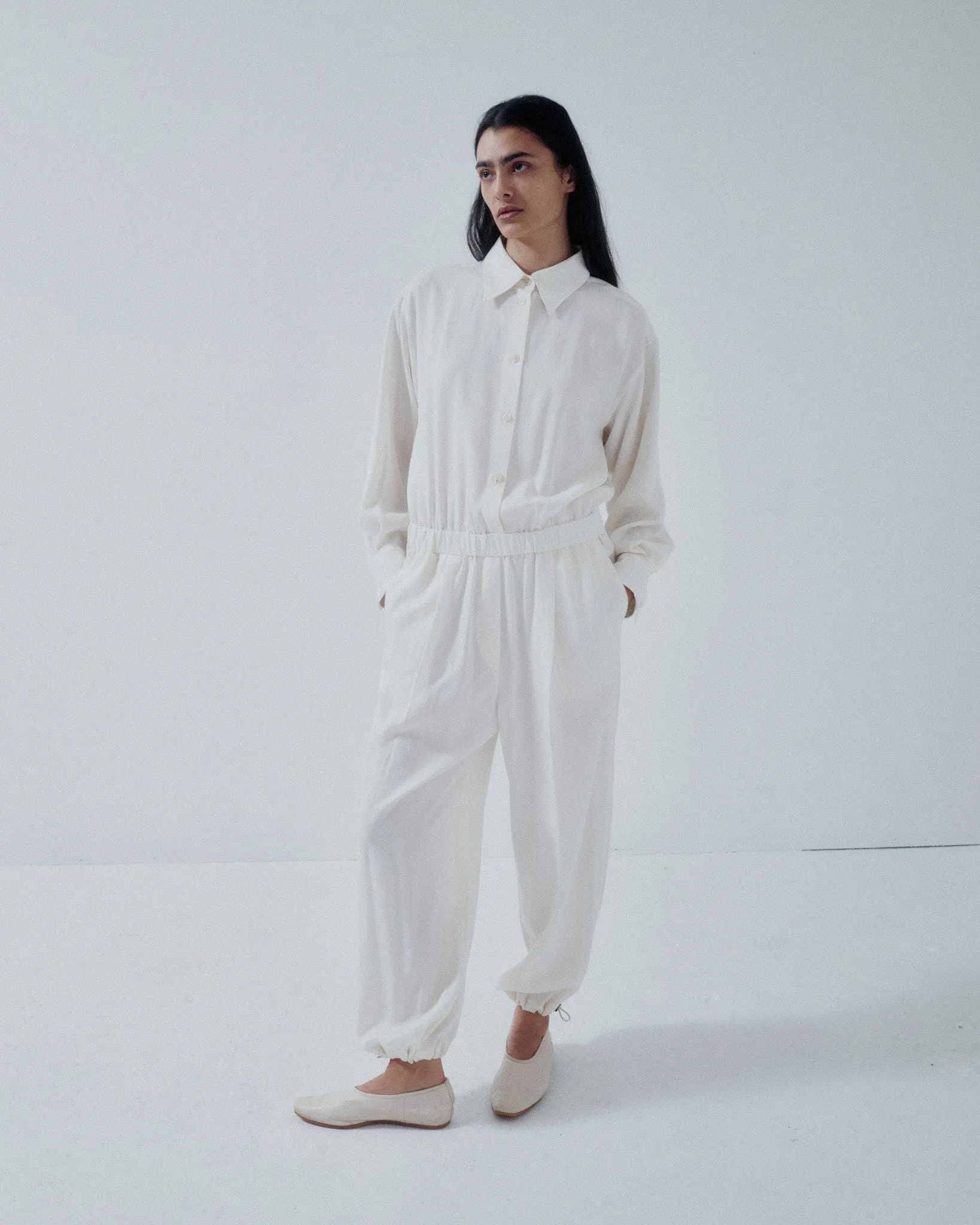 JP PRE BALLOON-LEG JUMPSUIT IN IVORY sold by Sayaka Davis product image thumbnail 2