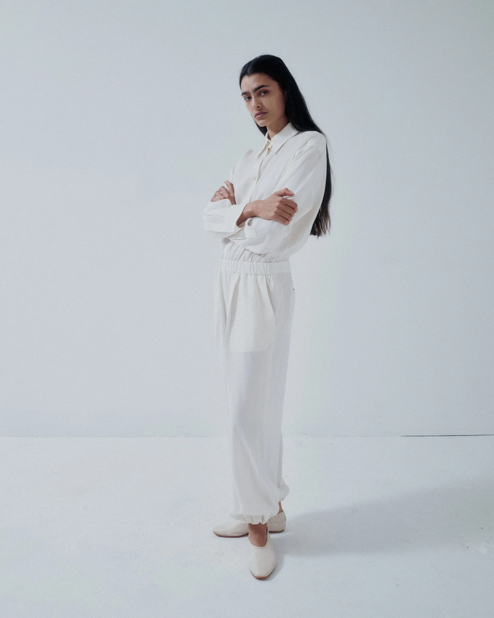 JP PRE BALLOON-LEG JUMPSUIT IN IVORY sold by Sayaka Davis product image thumbnail 3