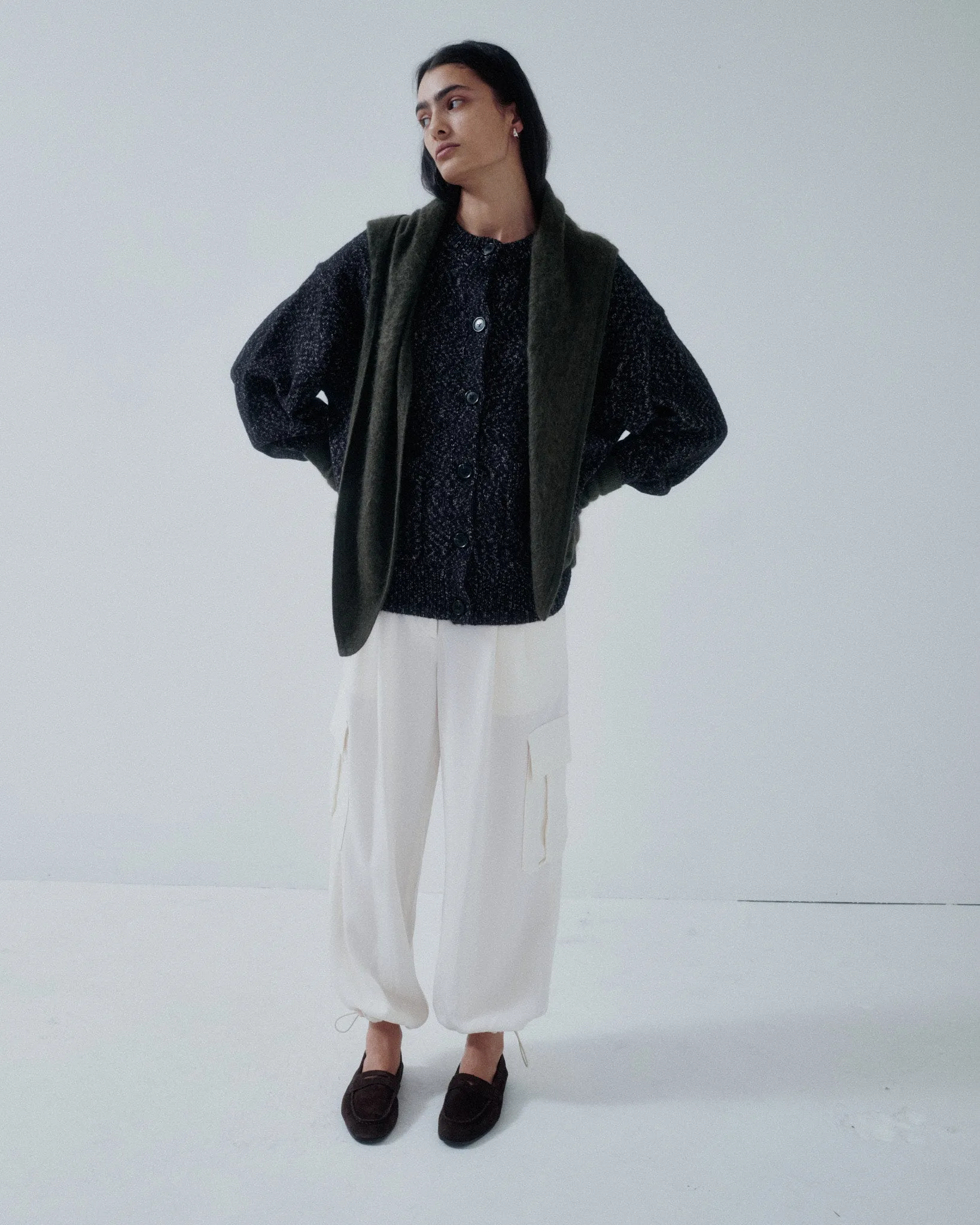 JP PRE BALLOON JOGGERS IN IVORY sold by Sayaka Davis product image thumbnail 2