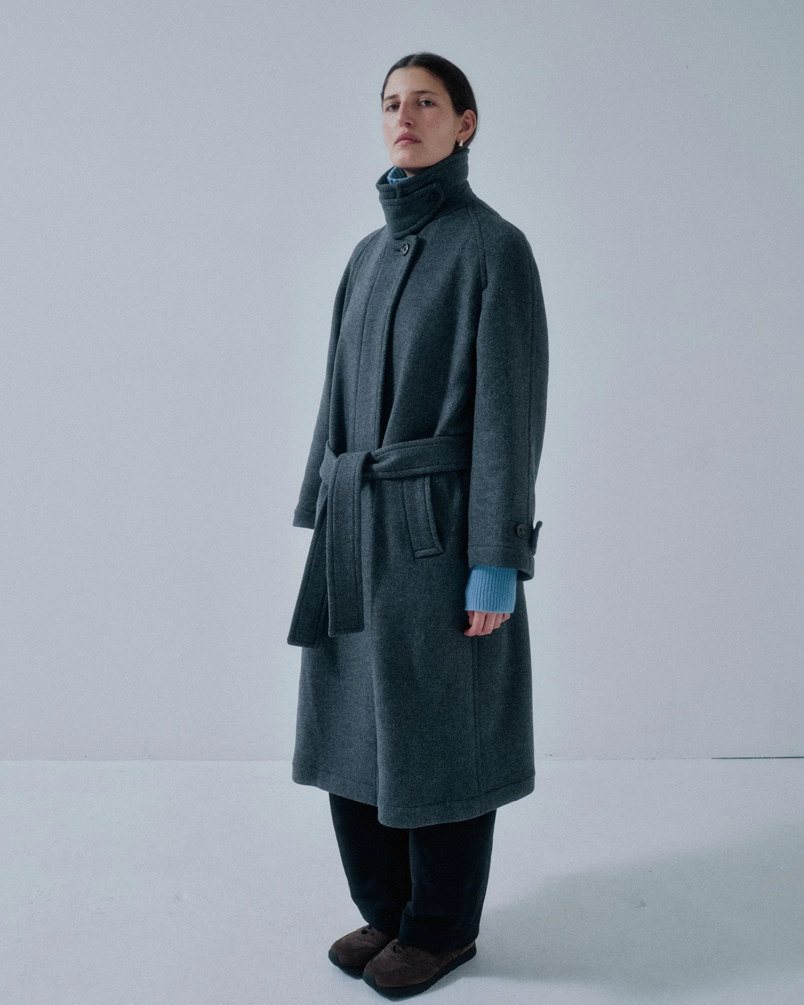 JP PRE BALMACAAN COAT IN DARK GRAY sold by Sayaka Davis product image thumbnail 4
