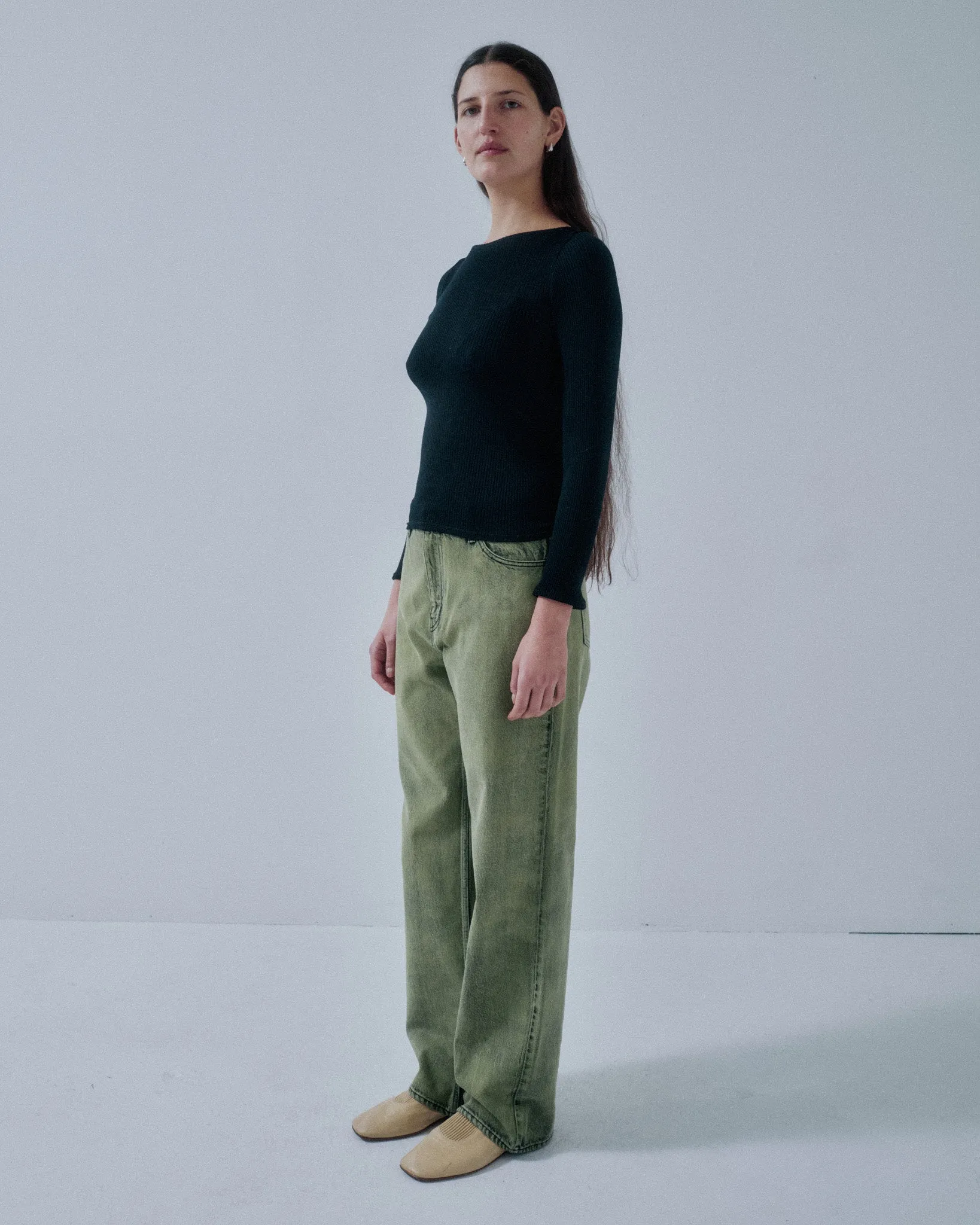 Us Pre Circular Rib Crewneck in Black sold by Sayaka Davis product image thumbnail 2