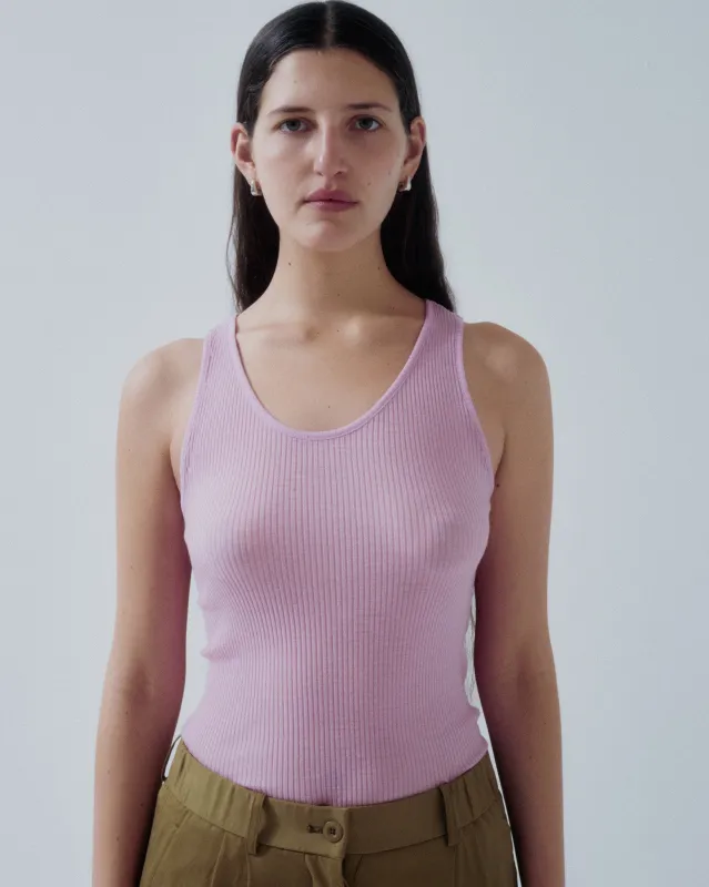 Us Pre Circular Rib Tank in Orchid made by Sayaka Davis
