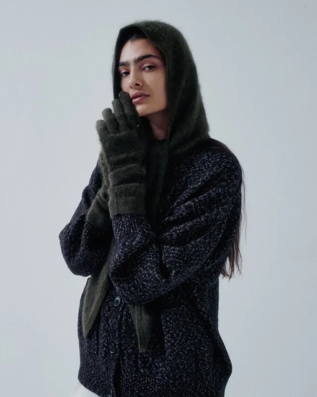 Us Pre Cashmere Gloves in Olive made by Sayaka Davis