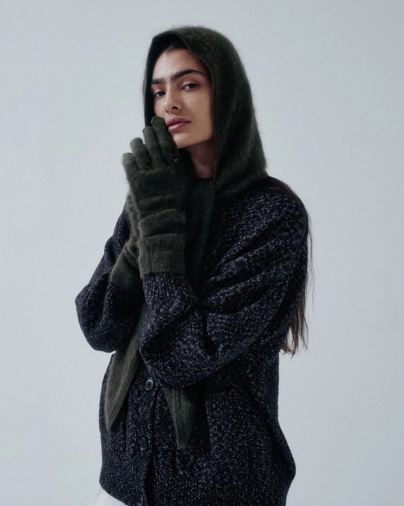 Us Pre Cashmere Gloves in Olive sold by Sayaka Davis