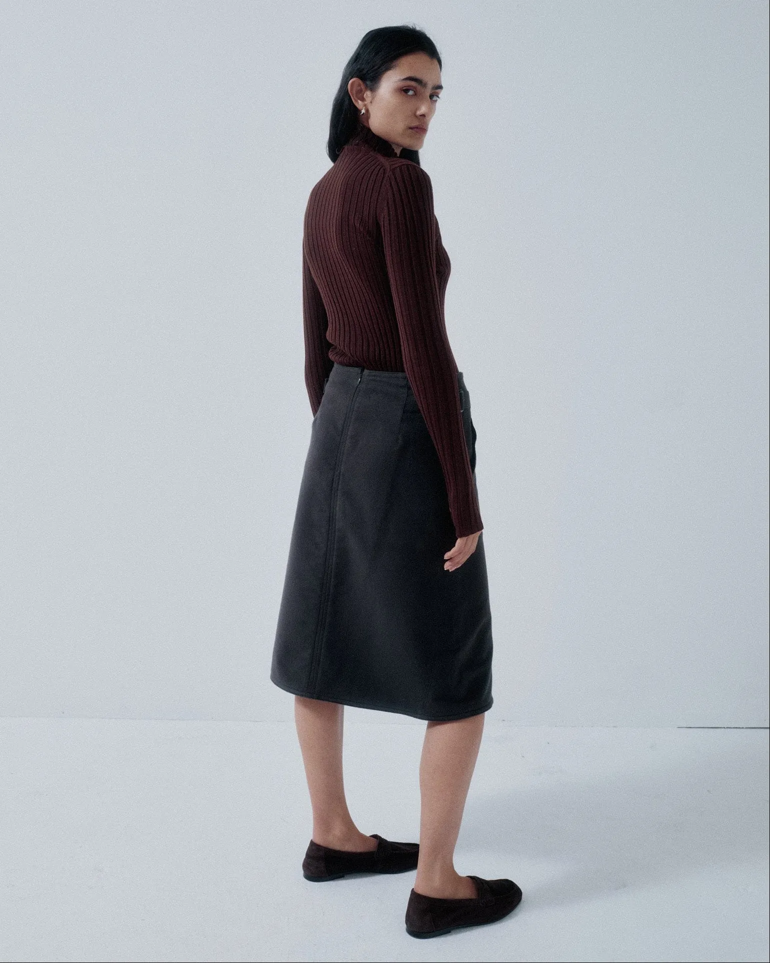 Us Pre Wide Rib Mockneck in Chocolate sold by Sayaka Davis product image thumbnail 3