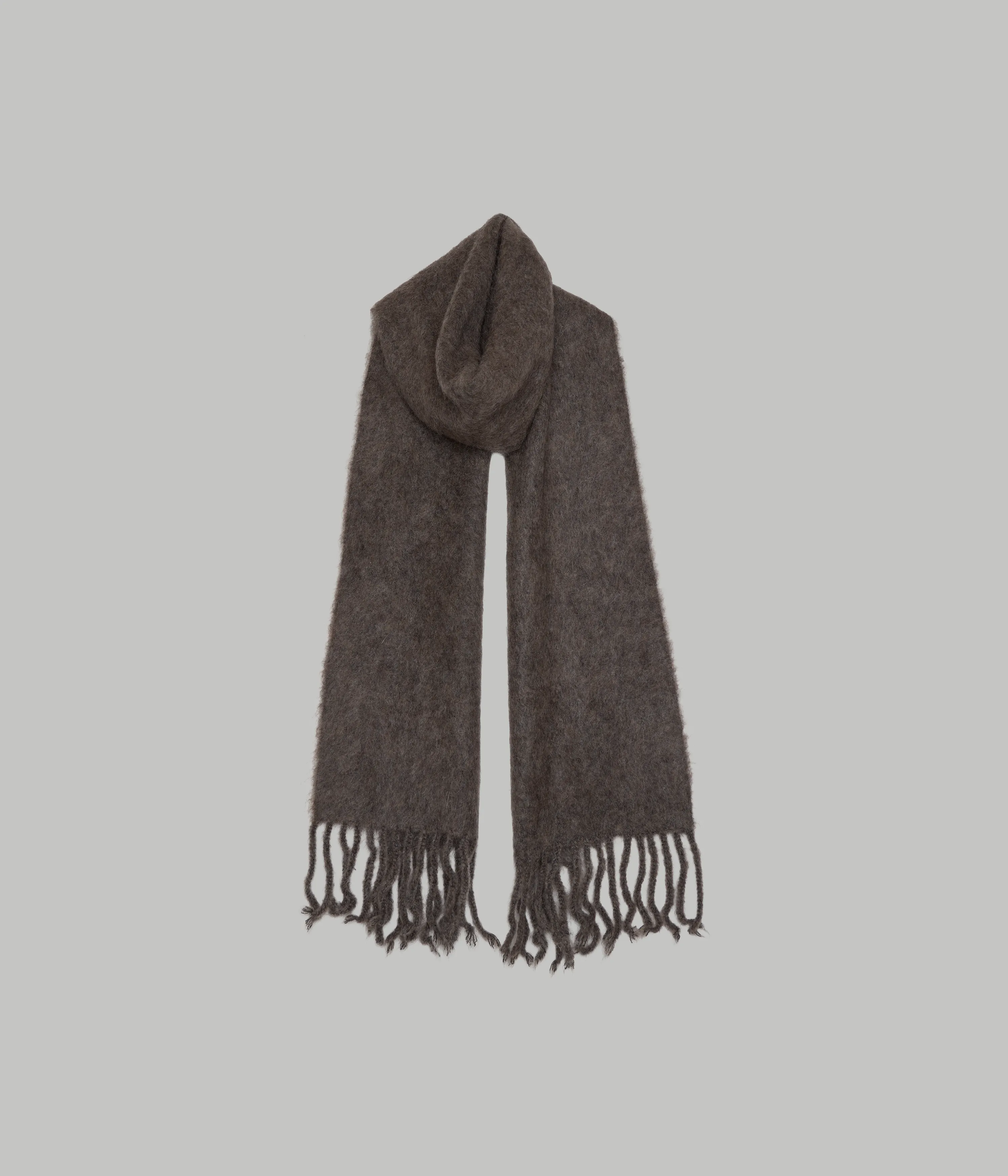 Us Pre Brushed Mohair Scarf in Ash Brown sold by Sayaka Davis product image thumbnail 4