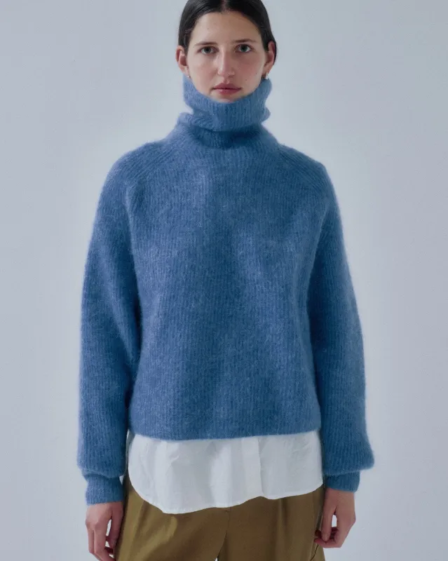 Us Pre Mohair Highneck  in Cobalt made by Sayaka Davis