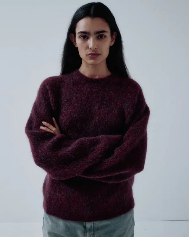 Us Pre Mohair Pullover in Mulberry made by Sayaka Davis