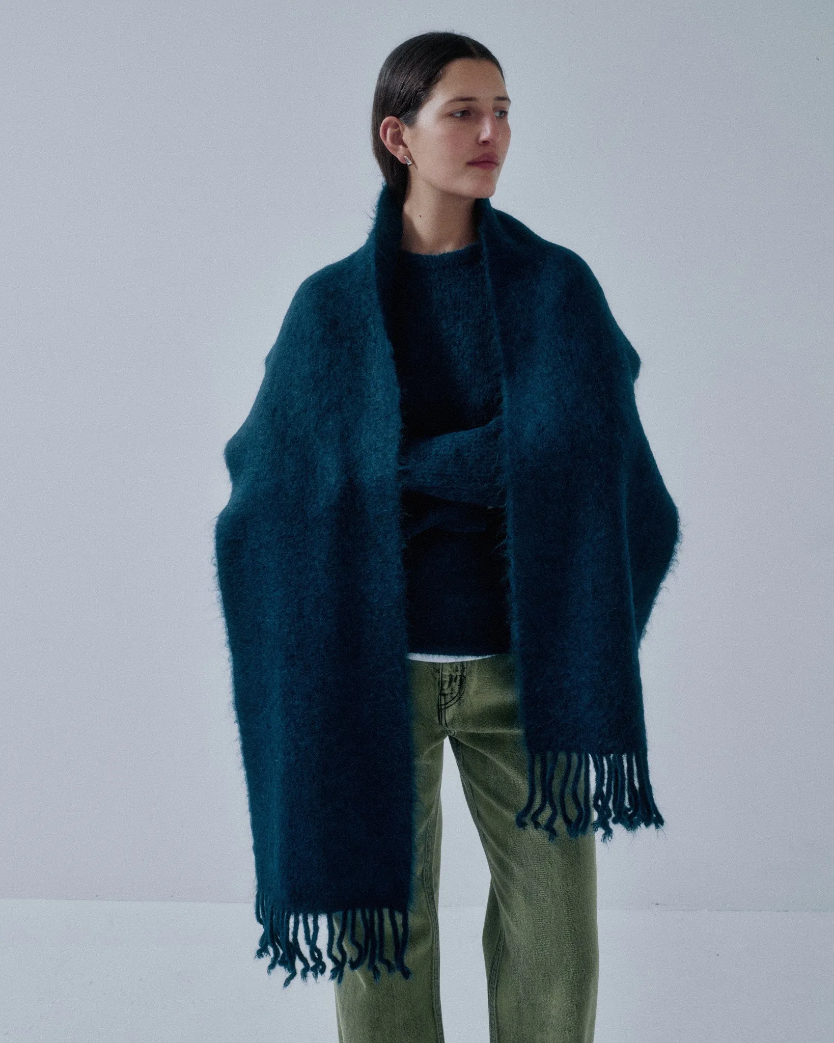 Us Pre Brushed Mohair Scarf in Midnight Blue sold by Sayaka Davis product image thumbnail 2