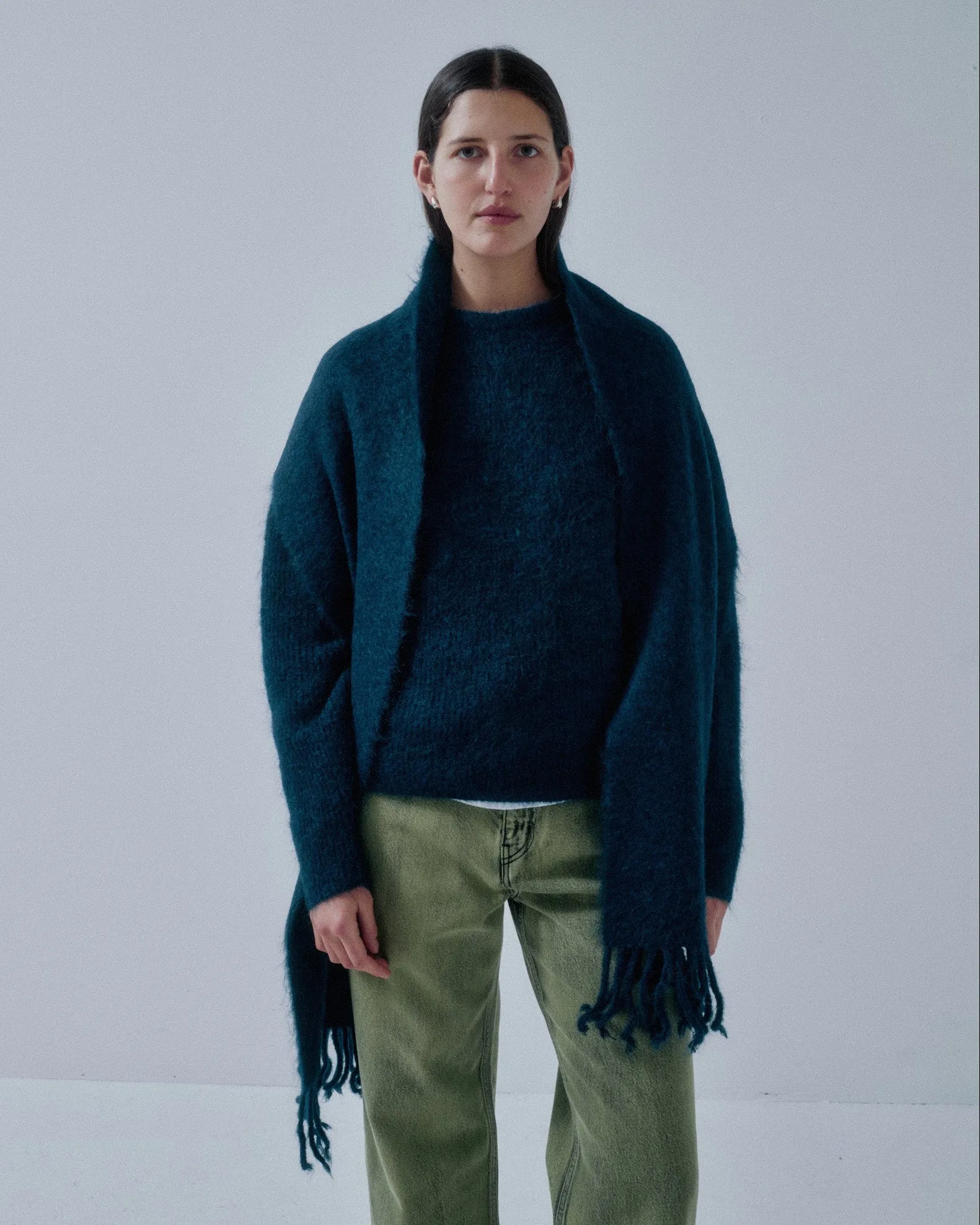 Us Pre Brushed Mohair Scarf in Midnight Blue sold by Sayaka Davis product image thumbnail 3