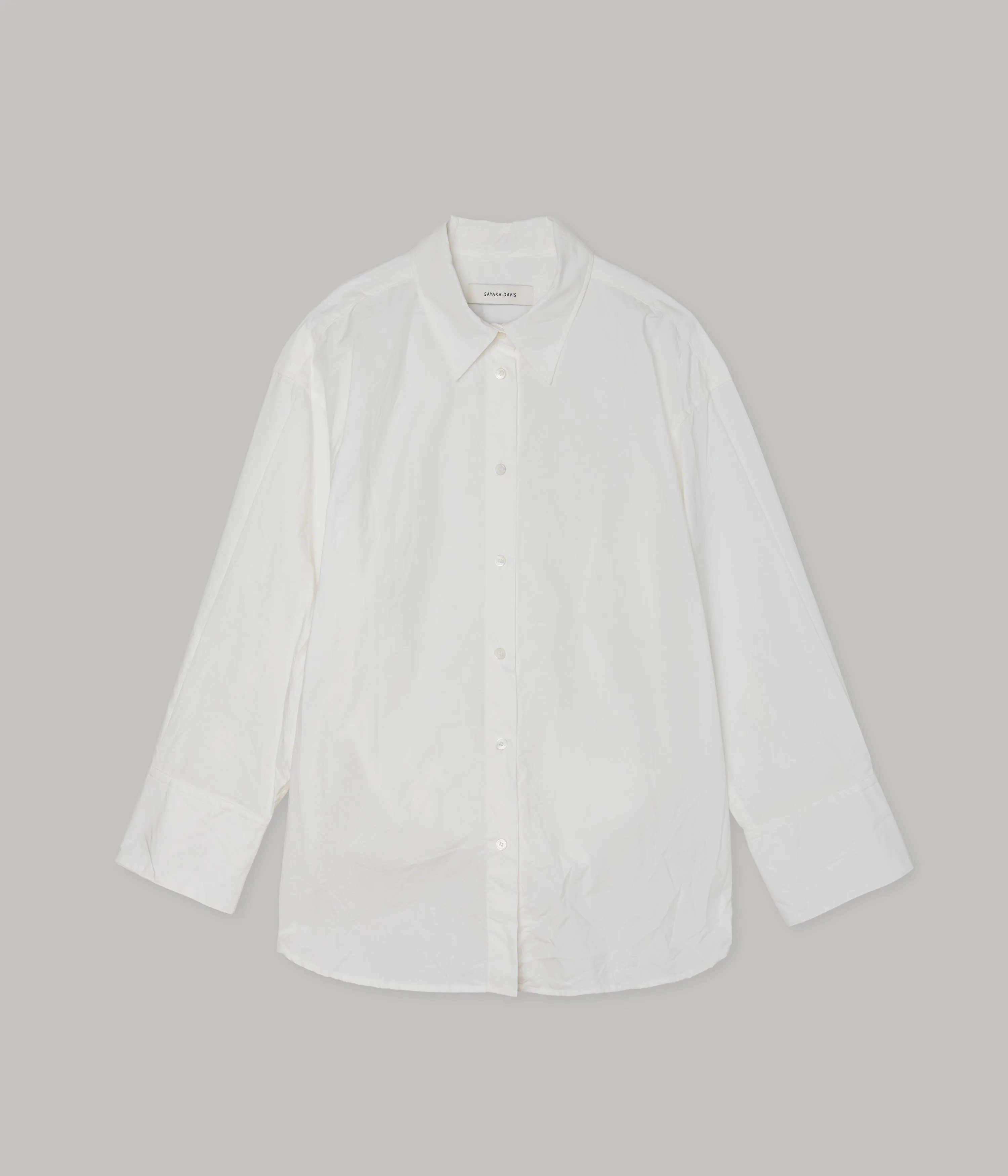Us Pre Crinkled Oversized Shirt in White sold by Sayaka Davis product image thumbnail 4