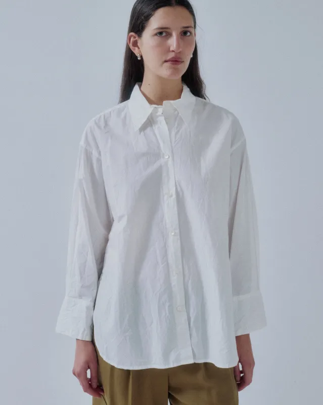Us Pre Crinkled Oversized Shirt in White sold by Sayaka Davis