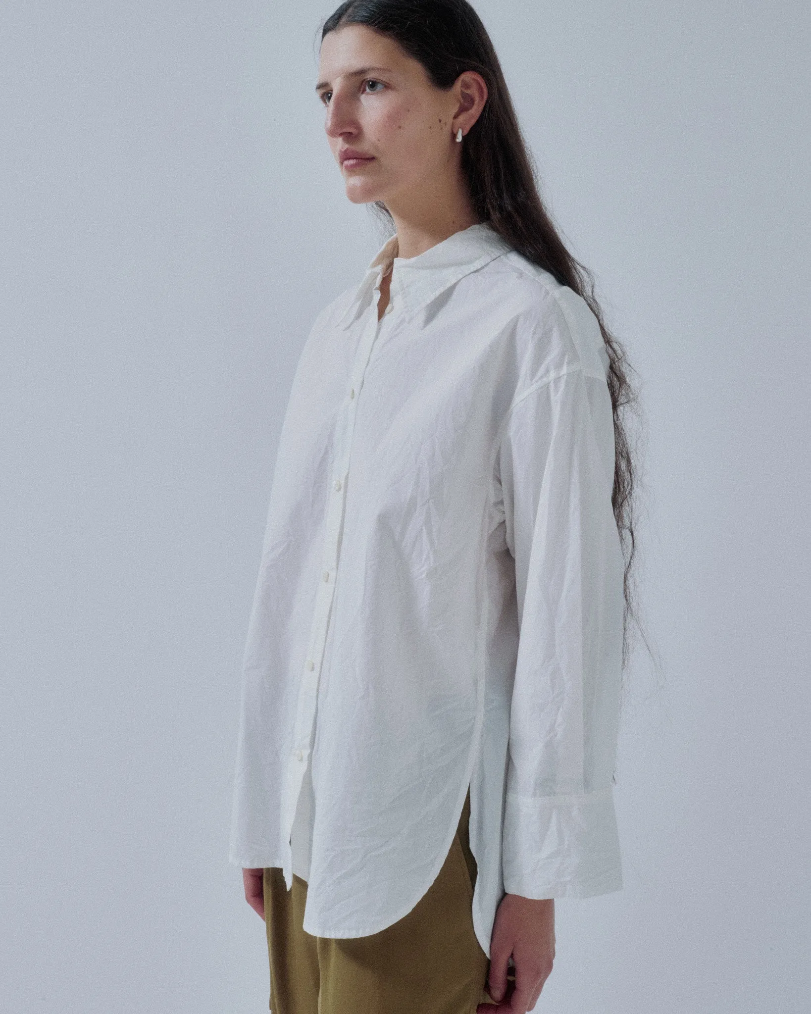Us Pre Crinkled Oversized Shirt in White sold by Sayaka Davis product image thumbnail 2